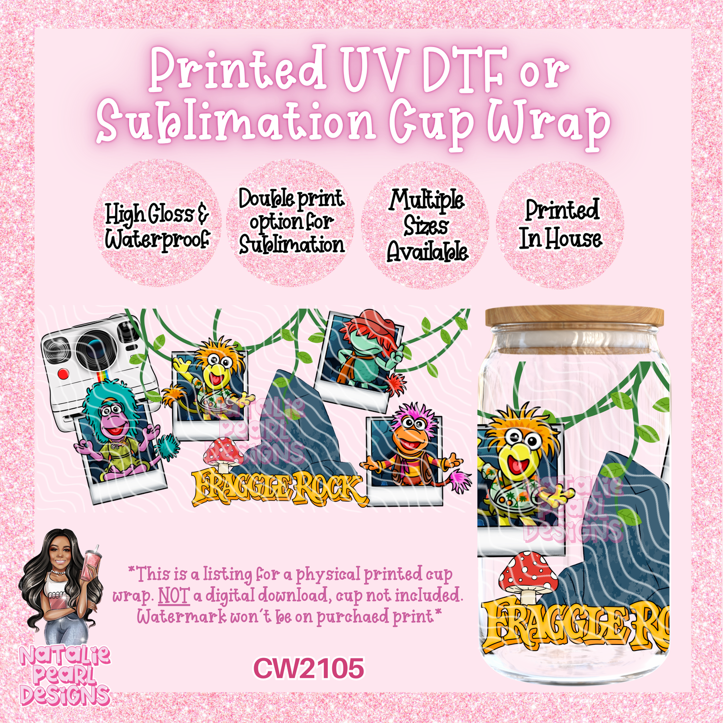 CW2105 UV DTF/SUB Cup Wraps