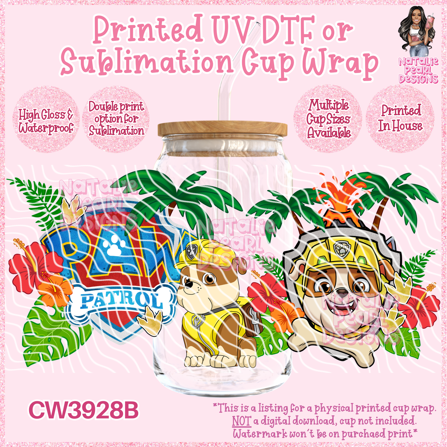 CW3928B UV DTF/SUB Cup Wraps