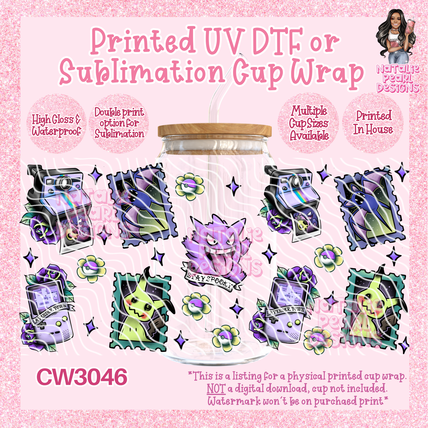 CW3046 UV DTF/SUB Cup Wraps