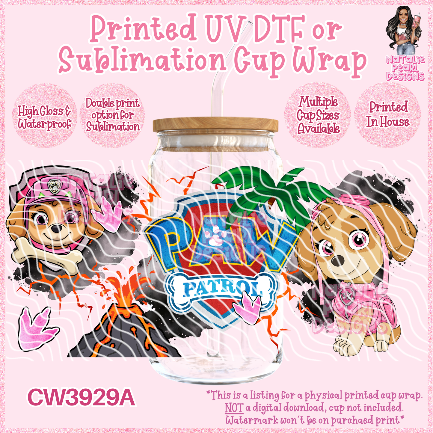 CW3929A UV DTF/SUB Cup Wraps