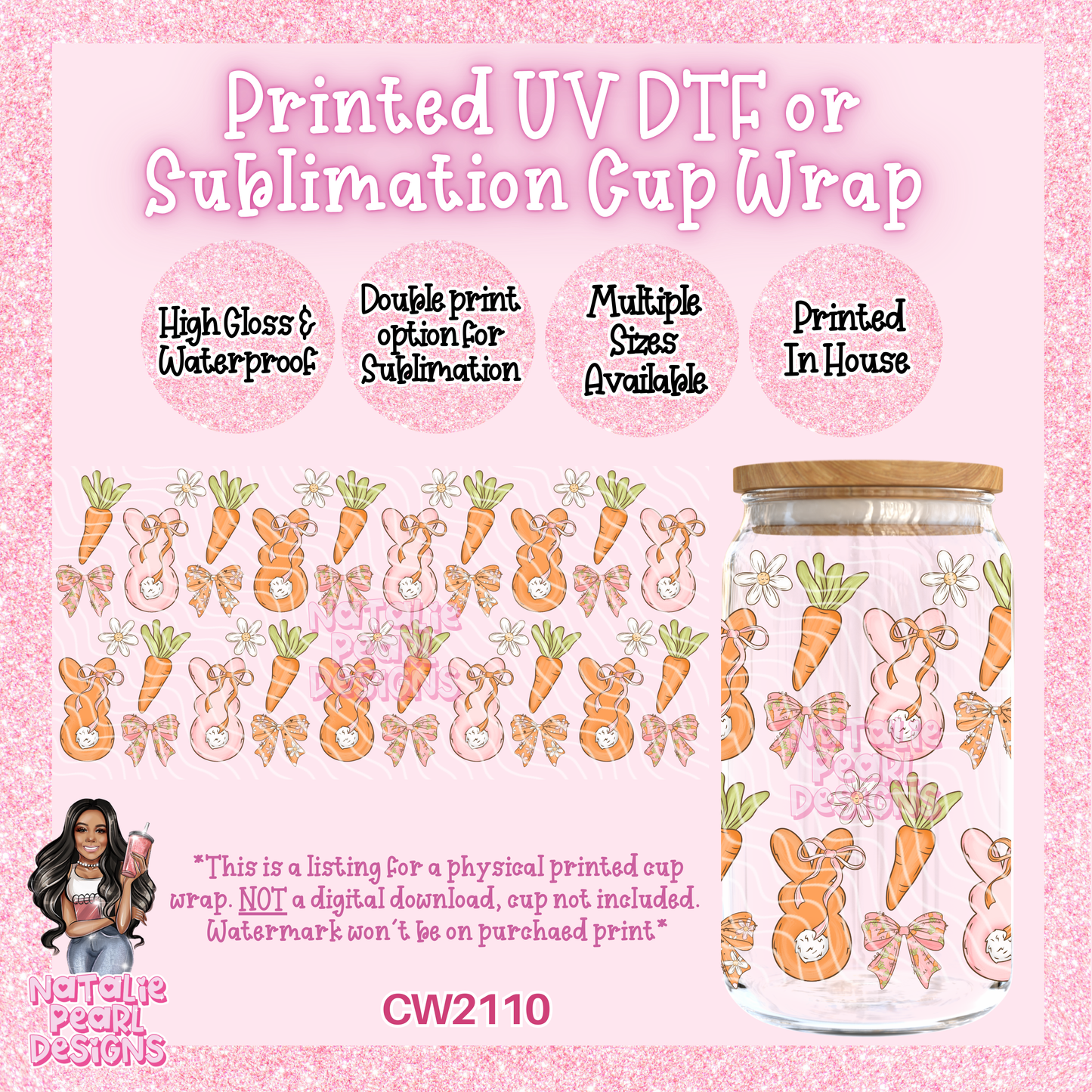 CW2110 UV DTF/SUB Cup Wraps