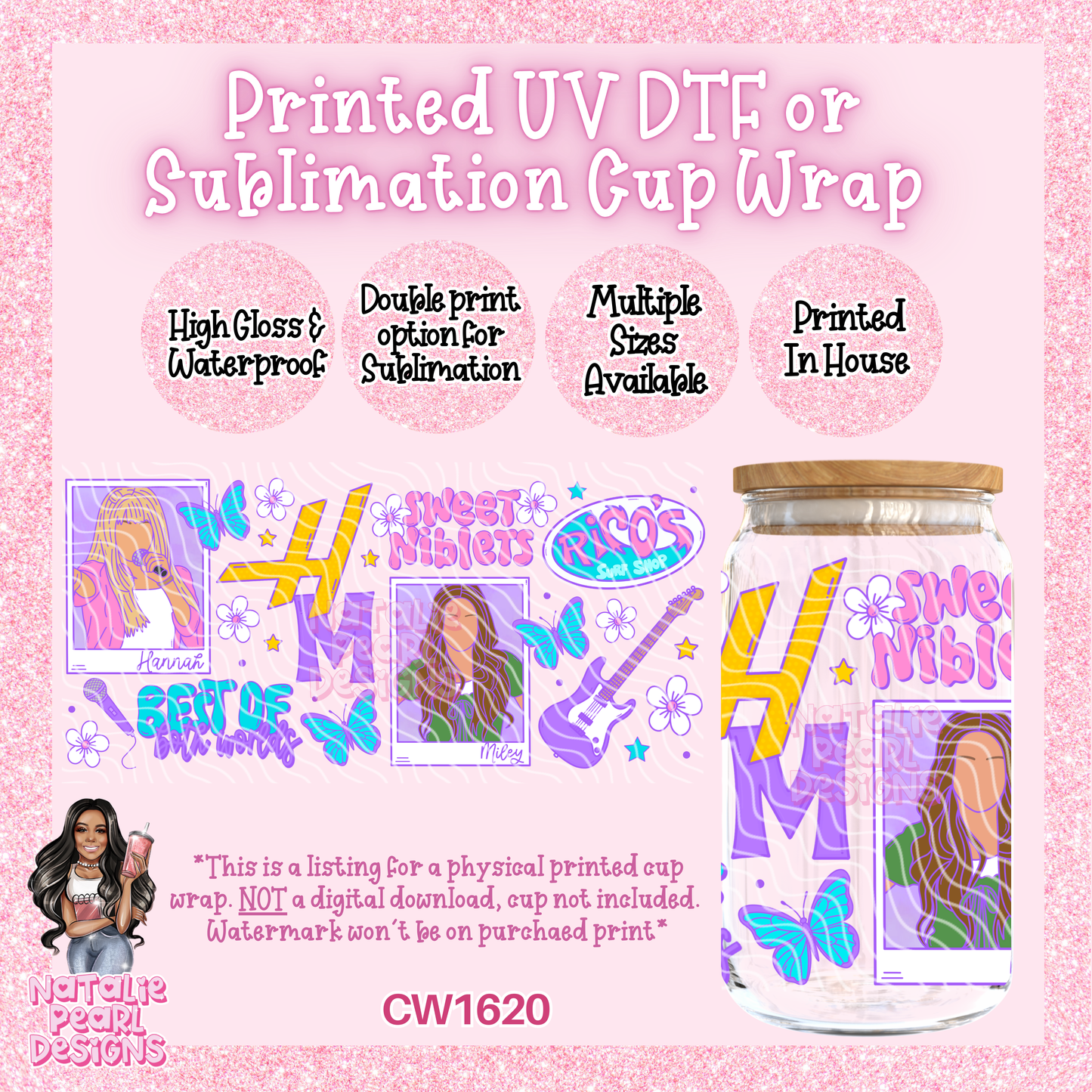 CW1620 UV DTF/SUB Cup Wraps