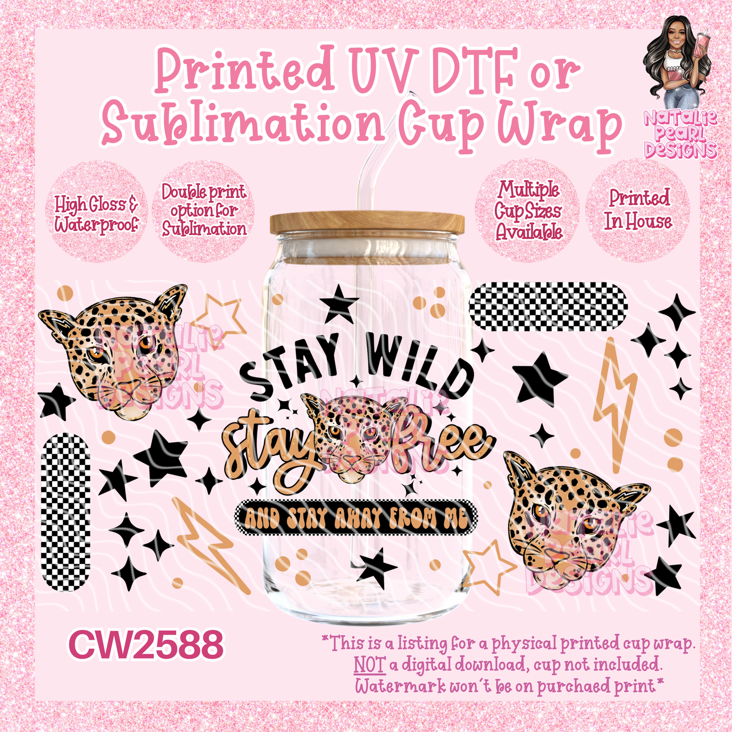 CW2588 UV DTF/SUB Cup Wraps