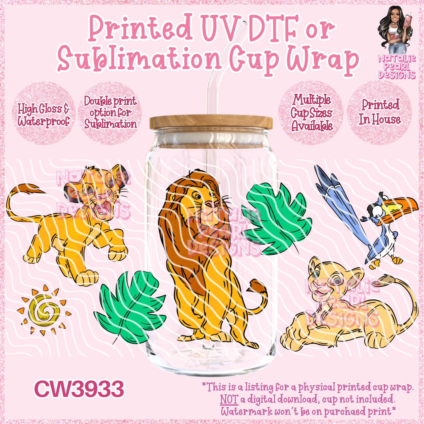CW3933 UV DTF/SUB Cup Wraps