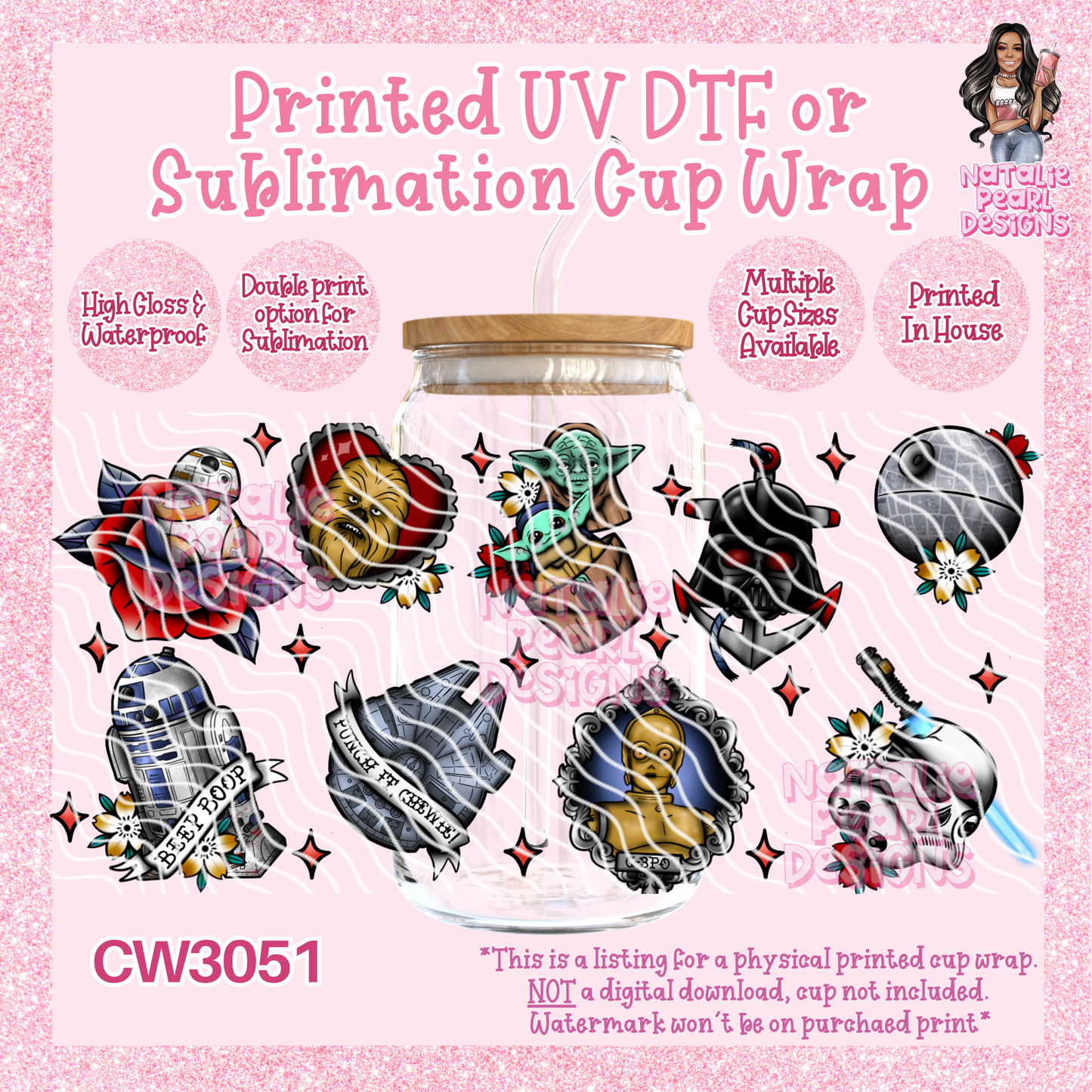 CW3051 UV DTF/SUB Cup Wraps
