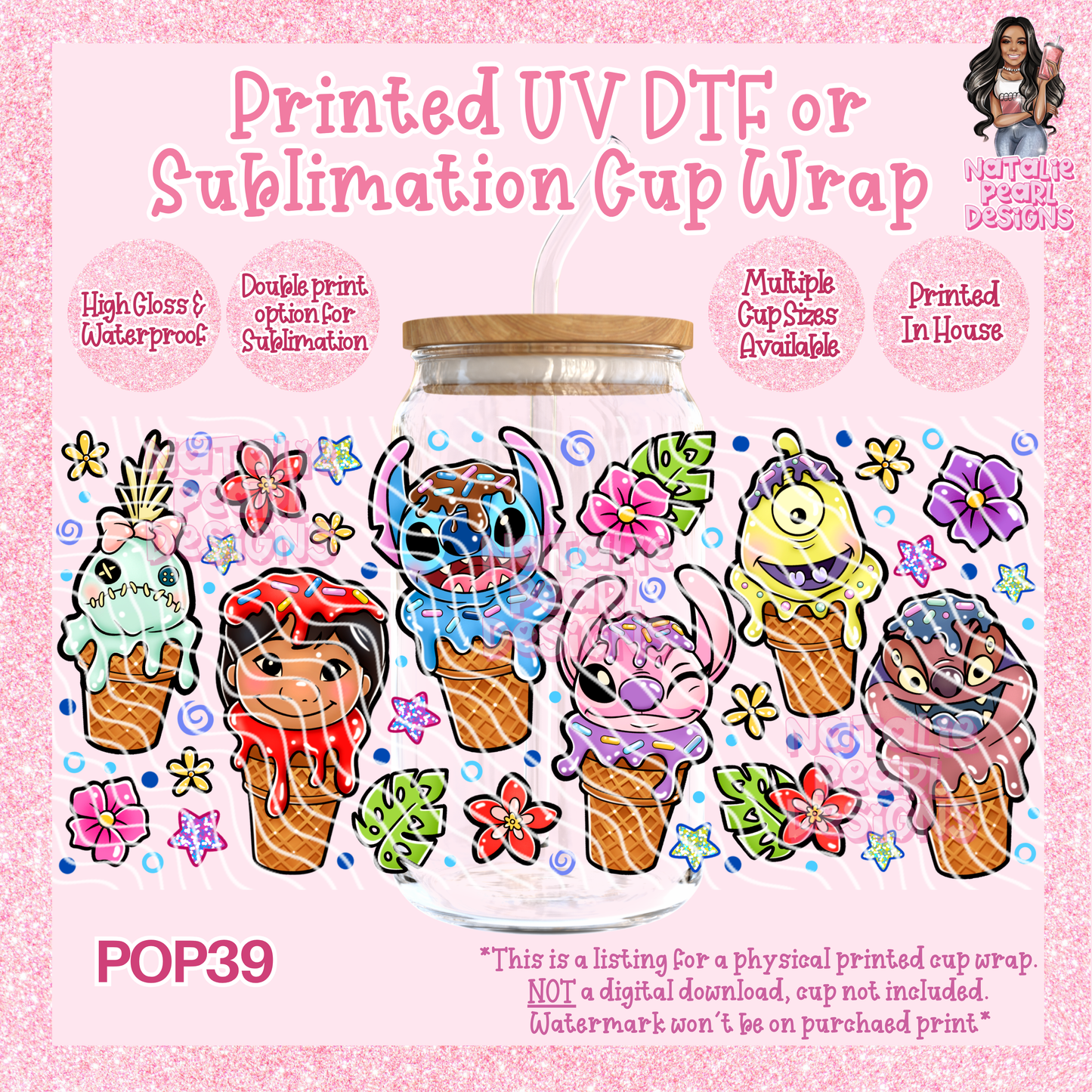 POP39 UV DTF/SUB Cup Wraps