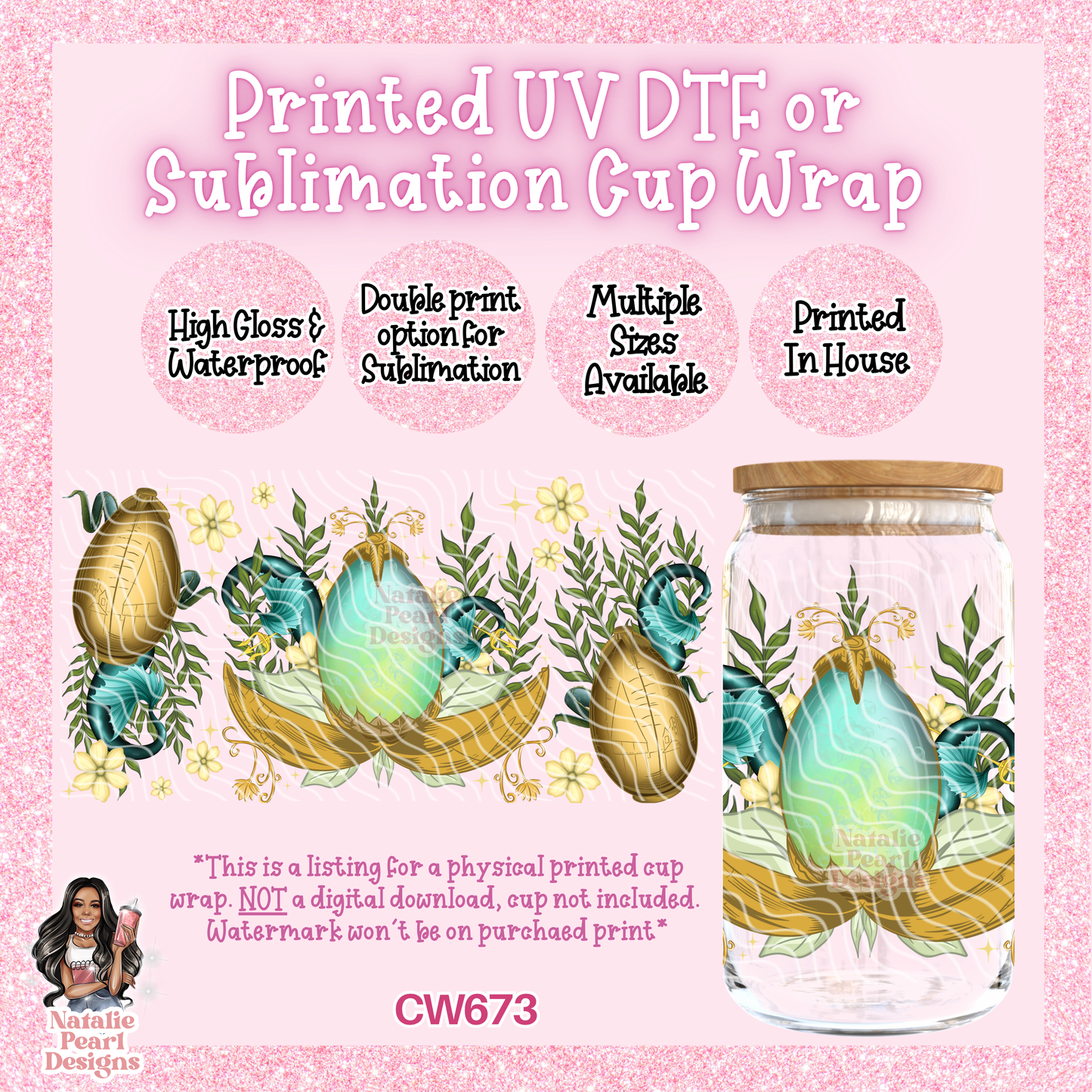 CW673 UV DTF/SUB Cup Wrap