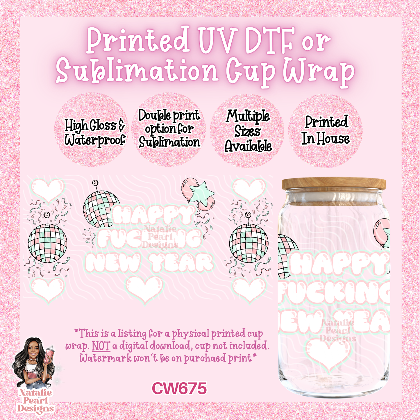 CW675 UV DTF/SUB Cup Wrap