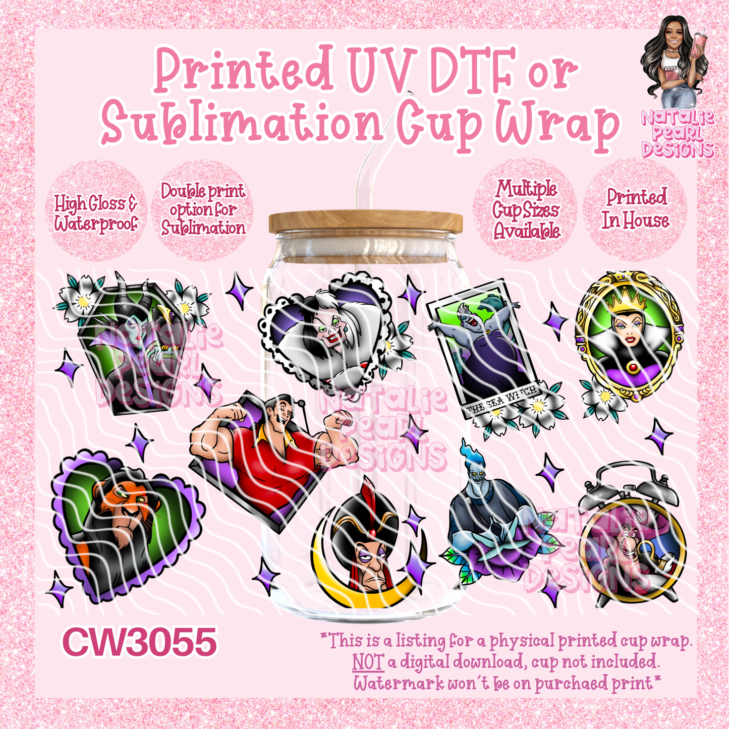 CW3055 UV DTF/SUB Cup Wraps