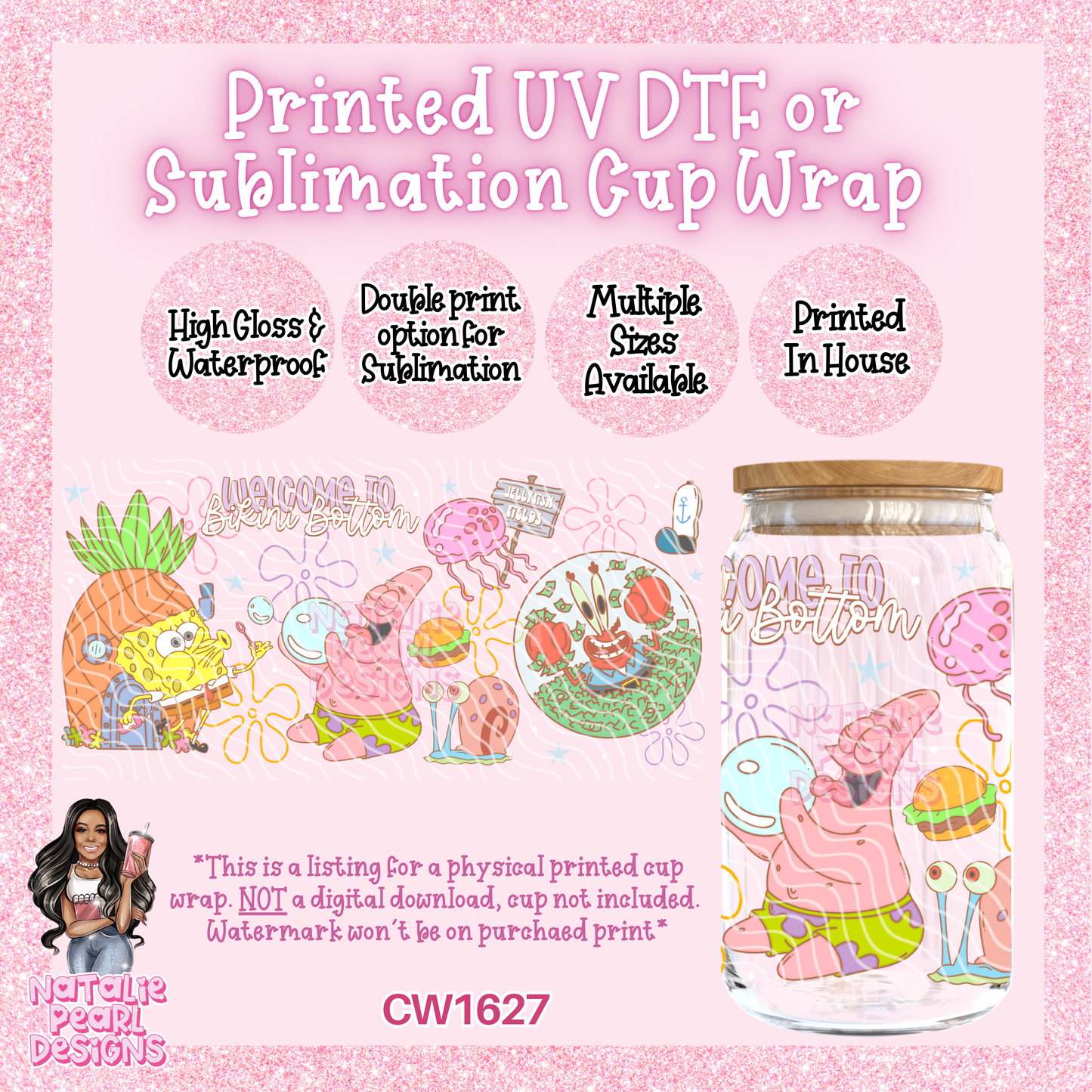 CW1627 UV DTF/SUB Cup Wraps