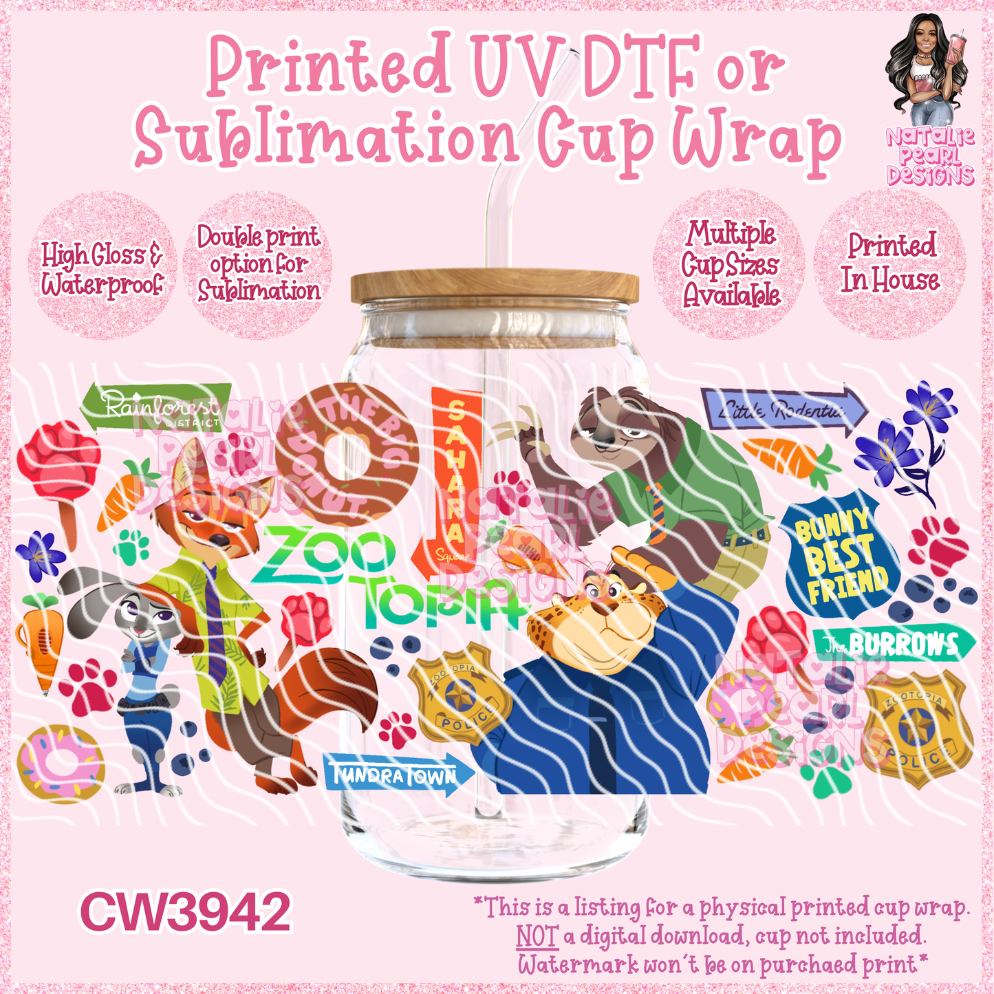 CW3942 UV DTF/SUB Cup Wraps