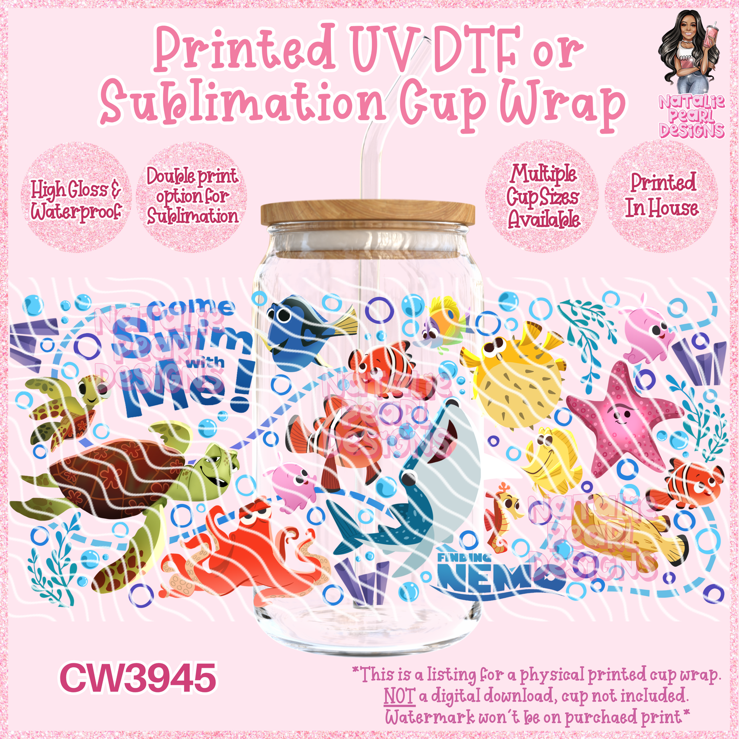 CW3945 UV DTF/SUB Cup Wraps