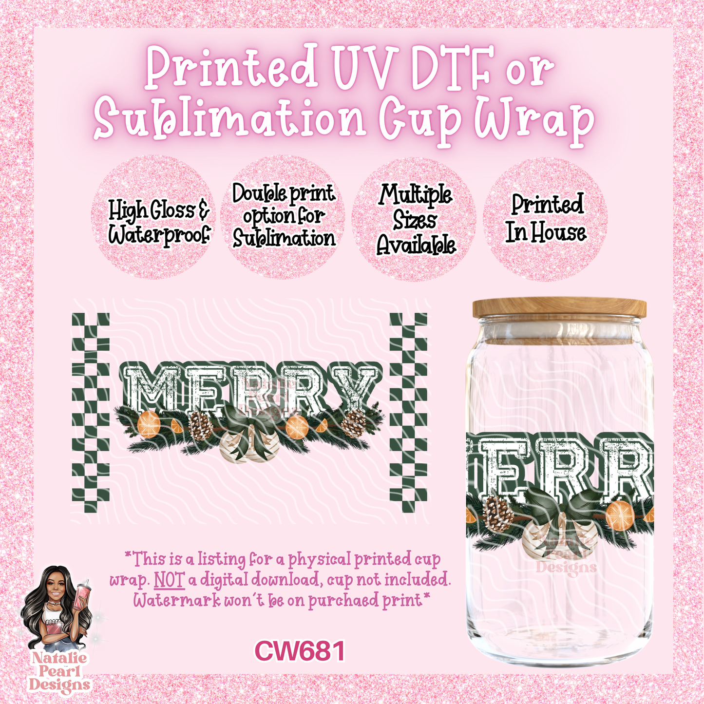 CW681 UV DTF/SUB Cup Wrap