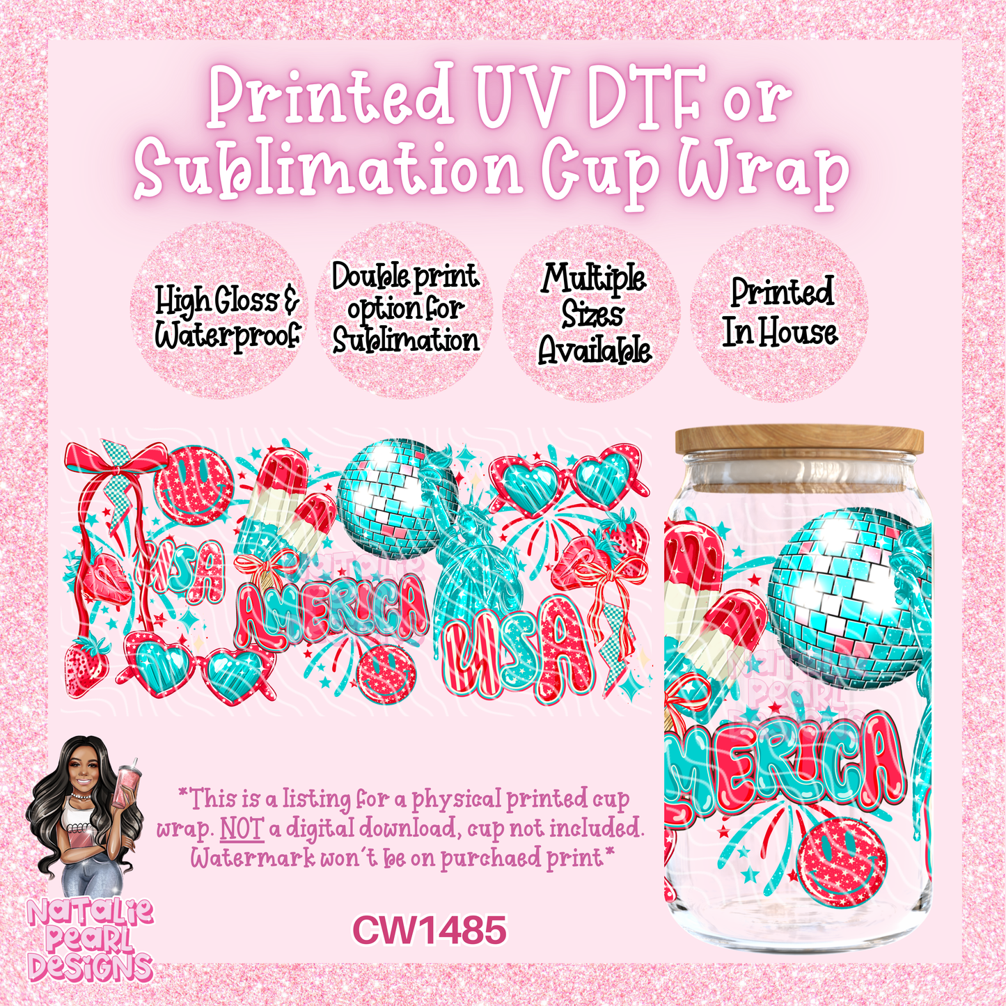 CW1485 UV DTF/SUB Cup Wrap
