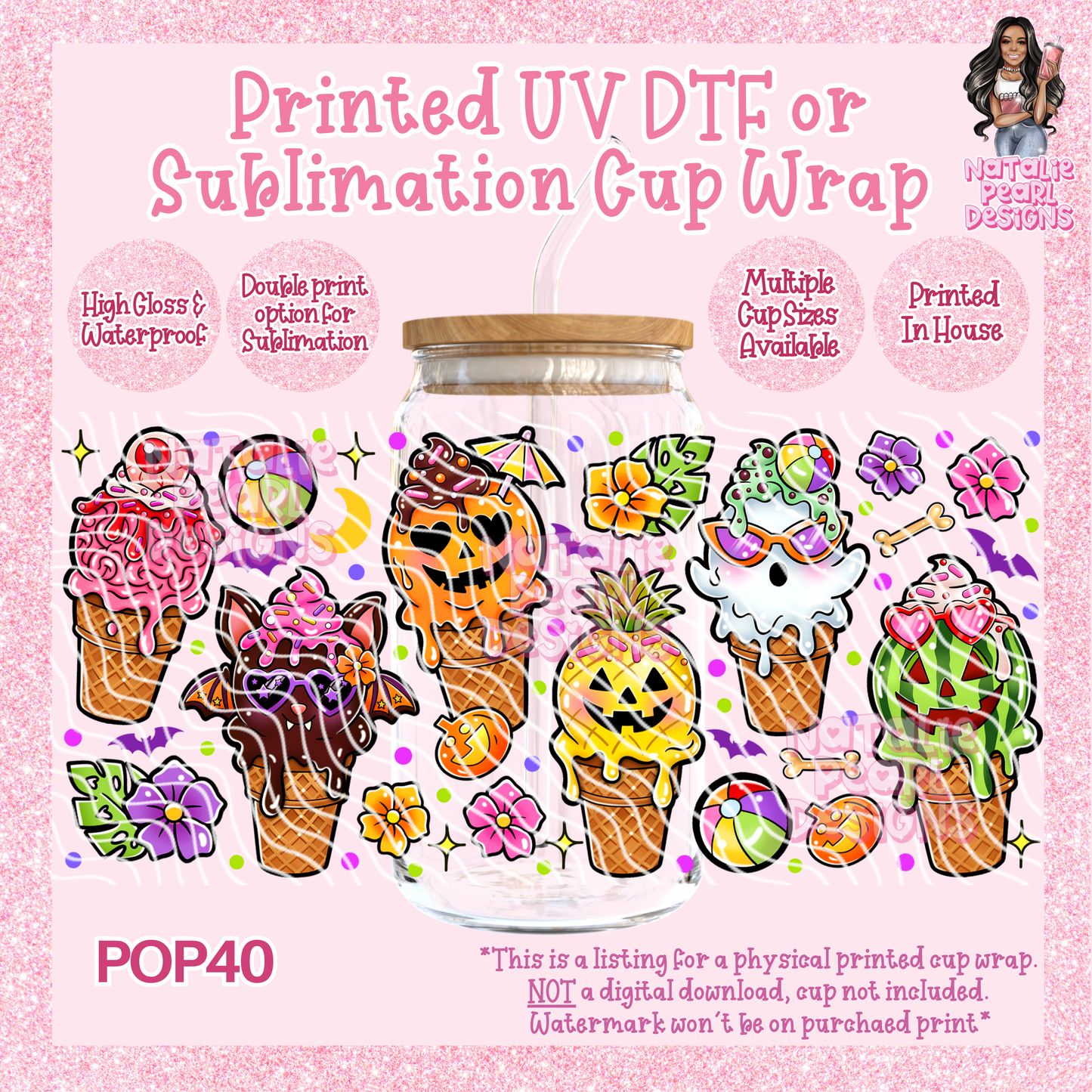 POP40 UV DTF/SUB Cup Wraps