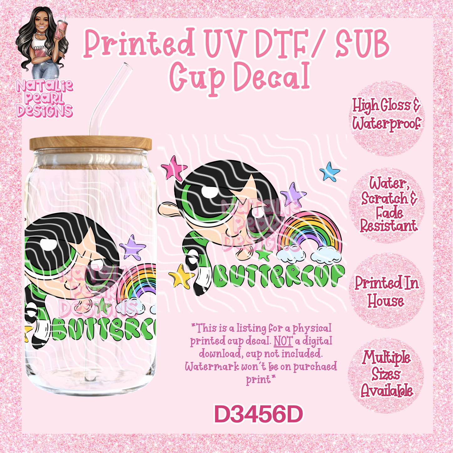 D3456D UV DTF/Sub Decal