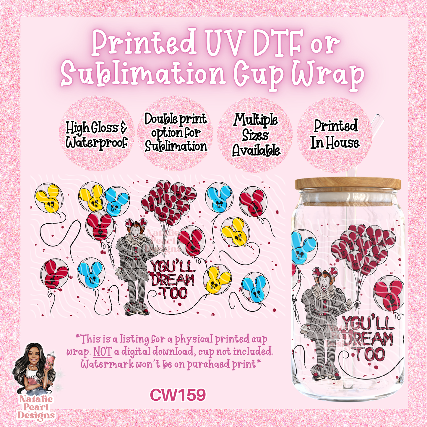 CW159 UV DTF/SUB Cup Wrap