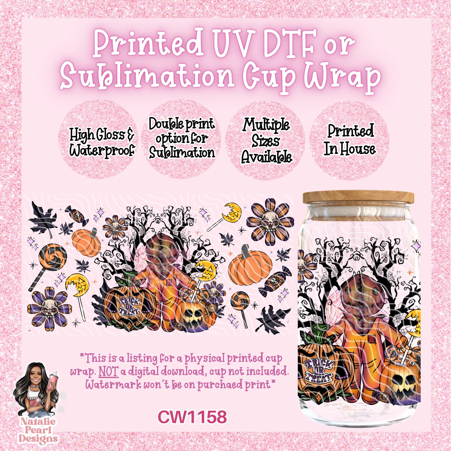 CW1158 UV DTF/SUB Cup Wrap