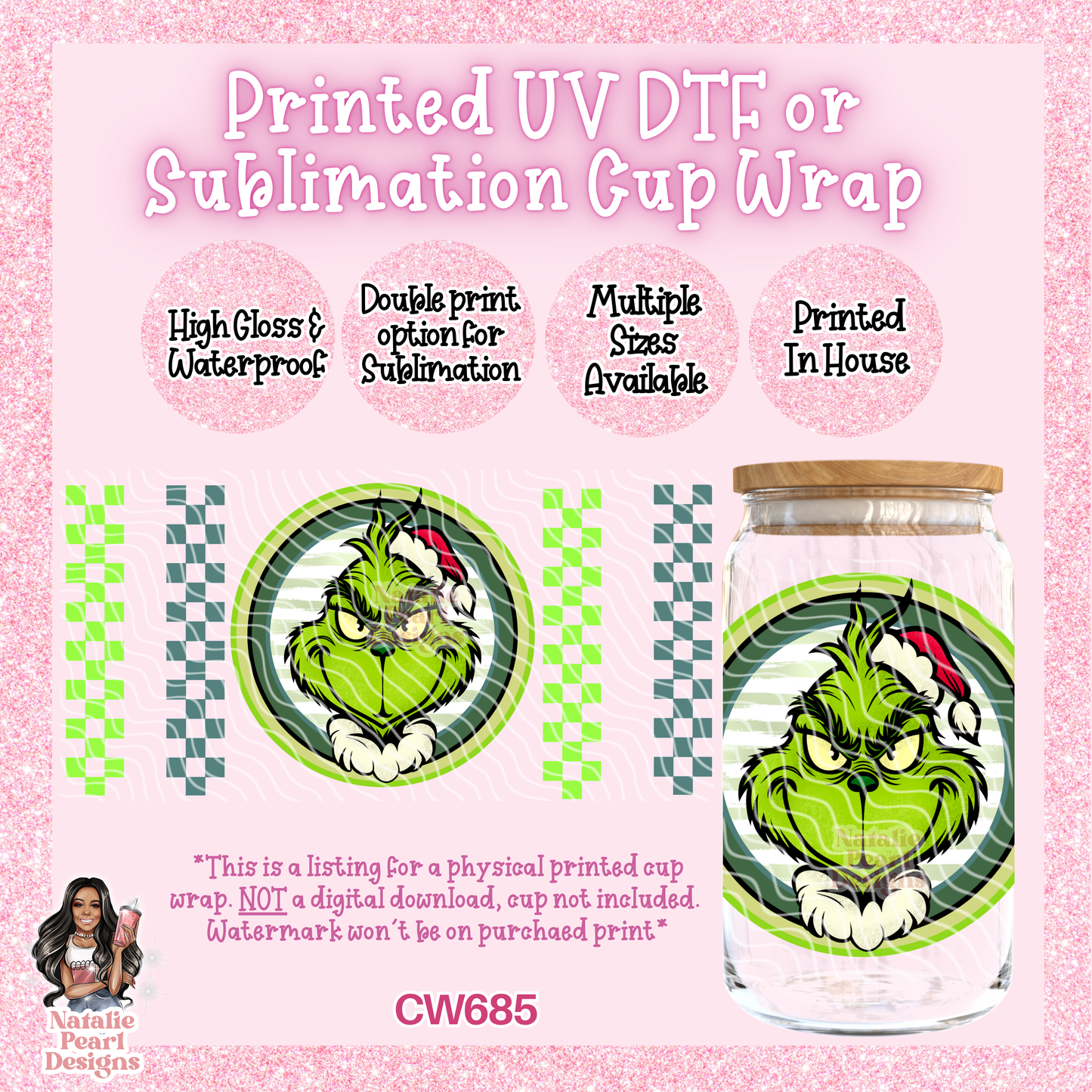 CW685 UV DTF/SUB Cup Wrap