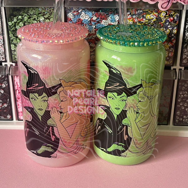 Witches Bookish Glass Can
