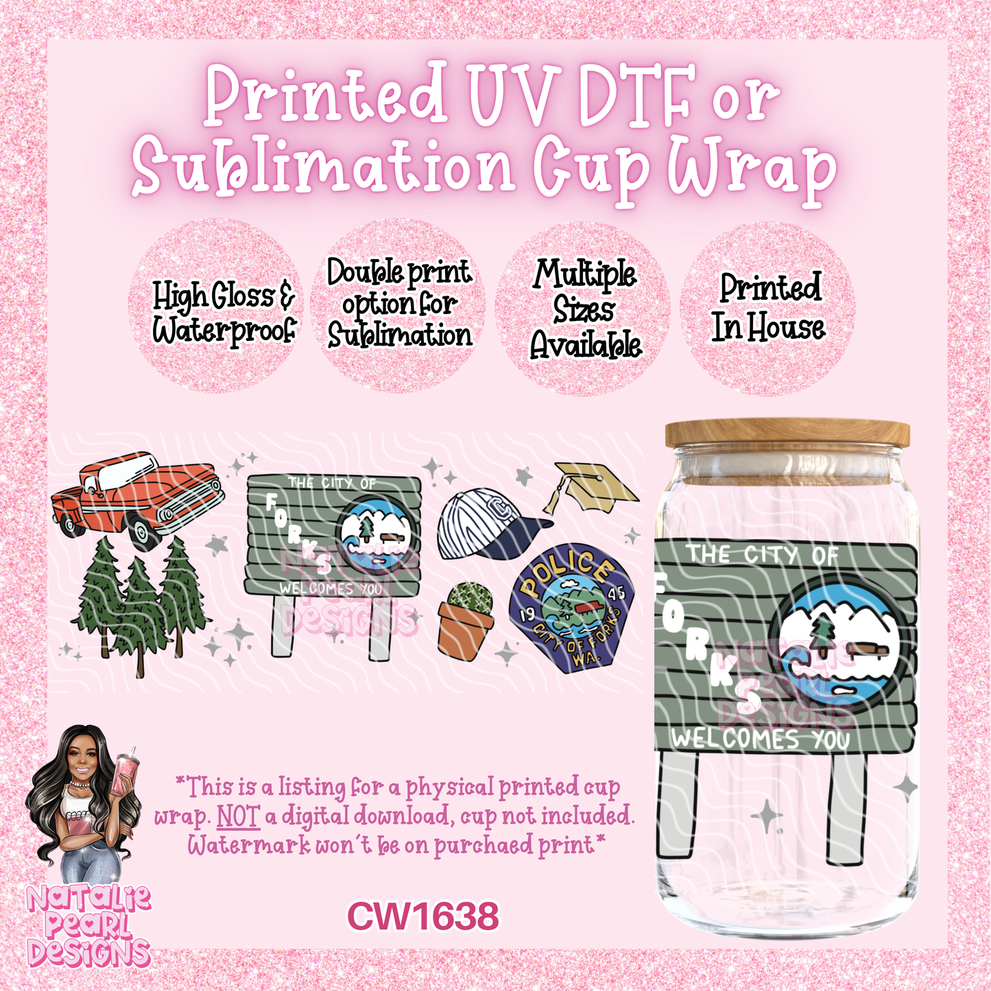 CW1638 UV DTF/SUB Cup Wraps