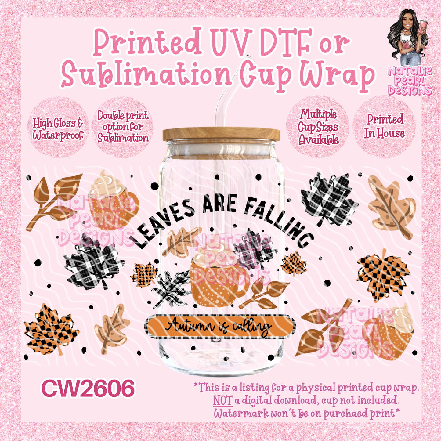 CW2606 UV DTF/SUB Cup Wraps