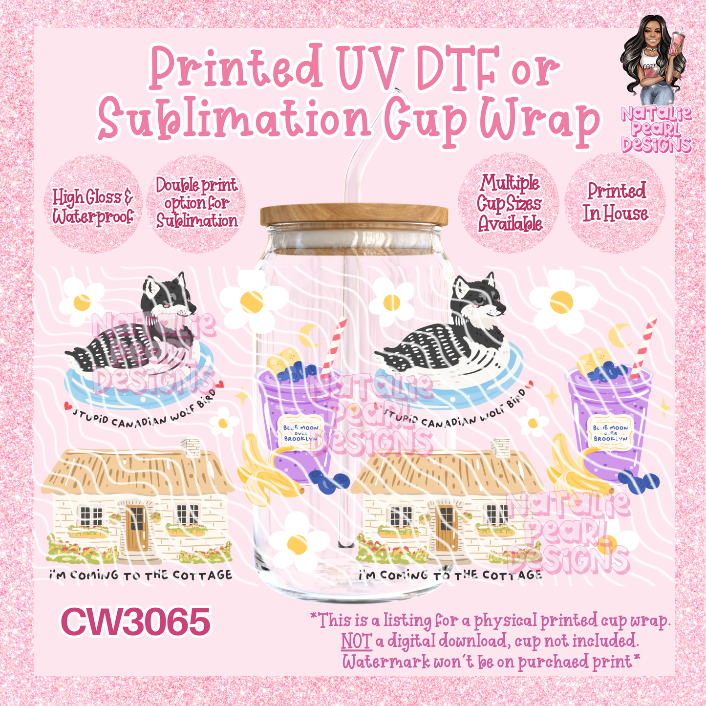 CW3065 UV DTF/SUB Cup Wraps