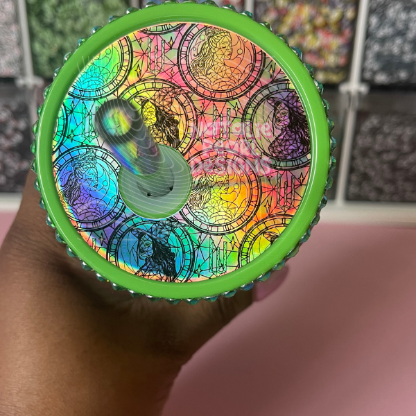 Stained Glass Witches Bookish Glass Can