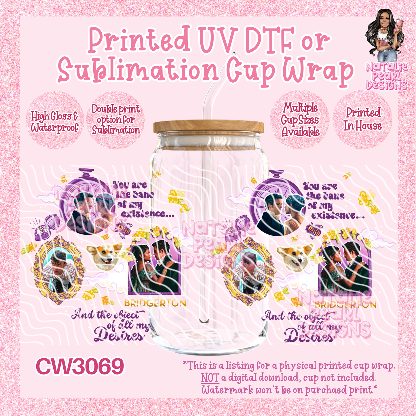 CW3069 UV DTF/SUB Cup Wraps