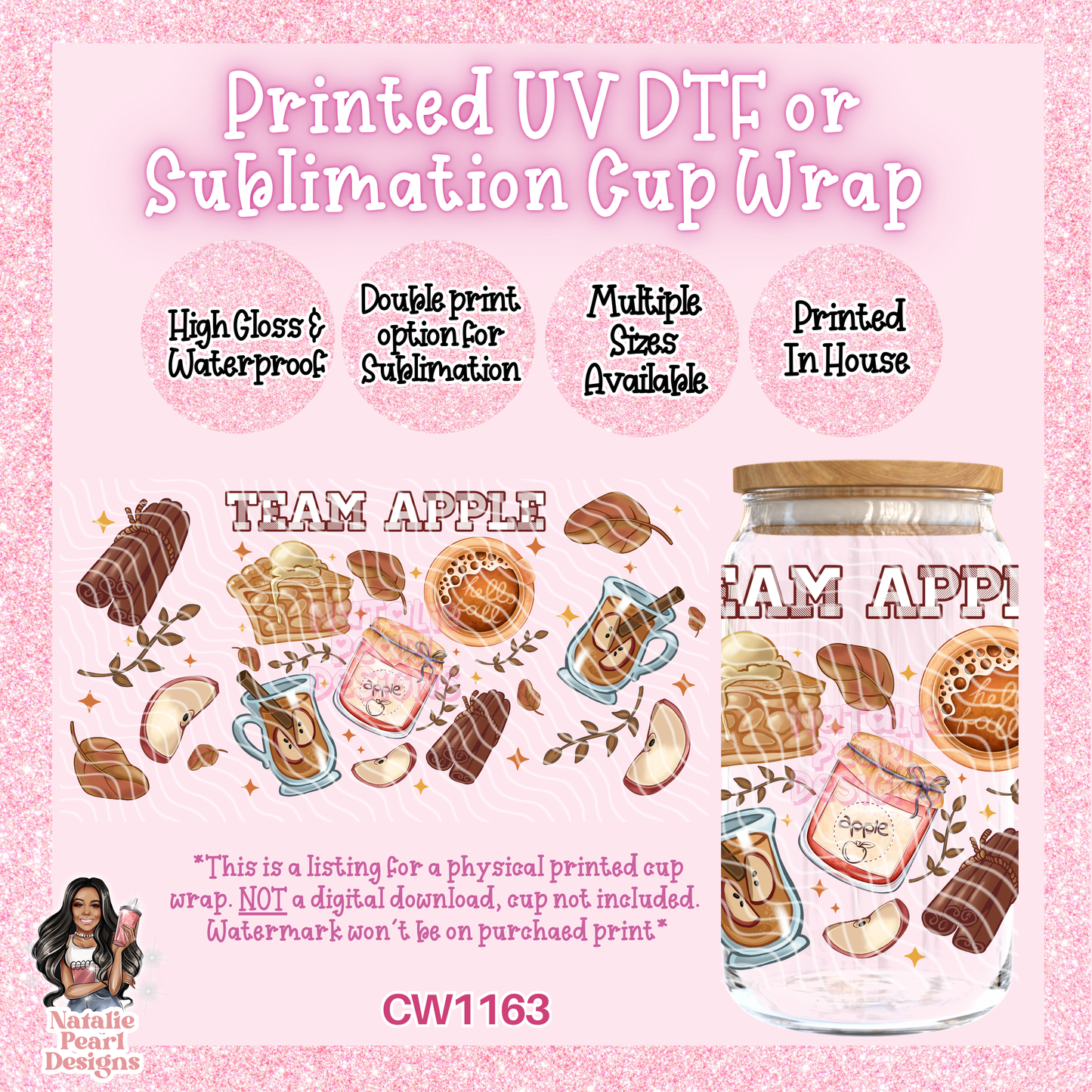 CW1163 UV DTF/SUB Cup Wrap