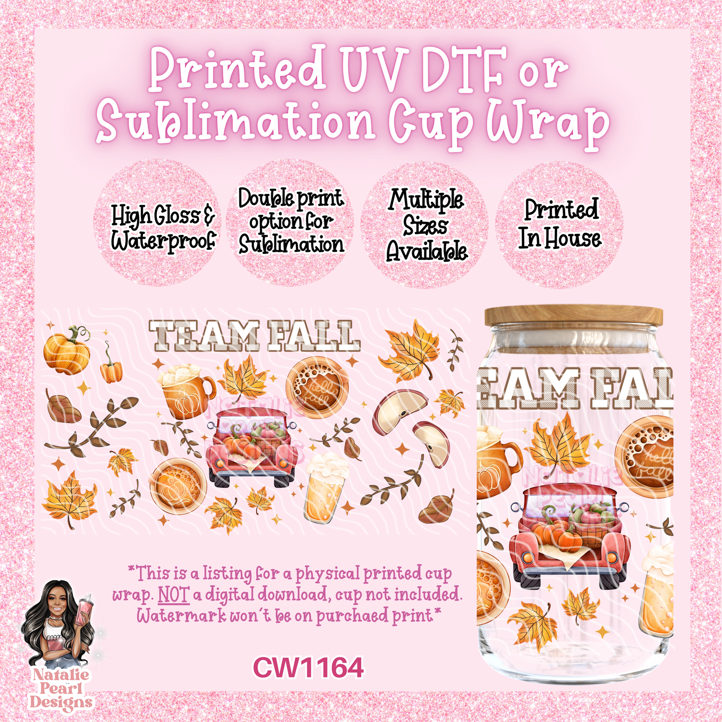 CW1164 UV DTF/SUB Cup Wrap