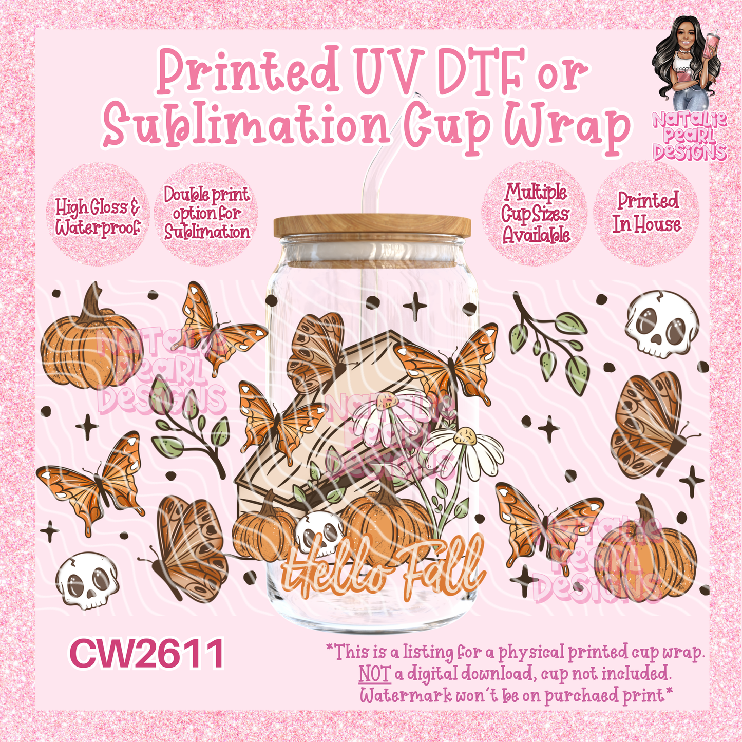 CW2611 UV DTF/SUB Cup Wraps
