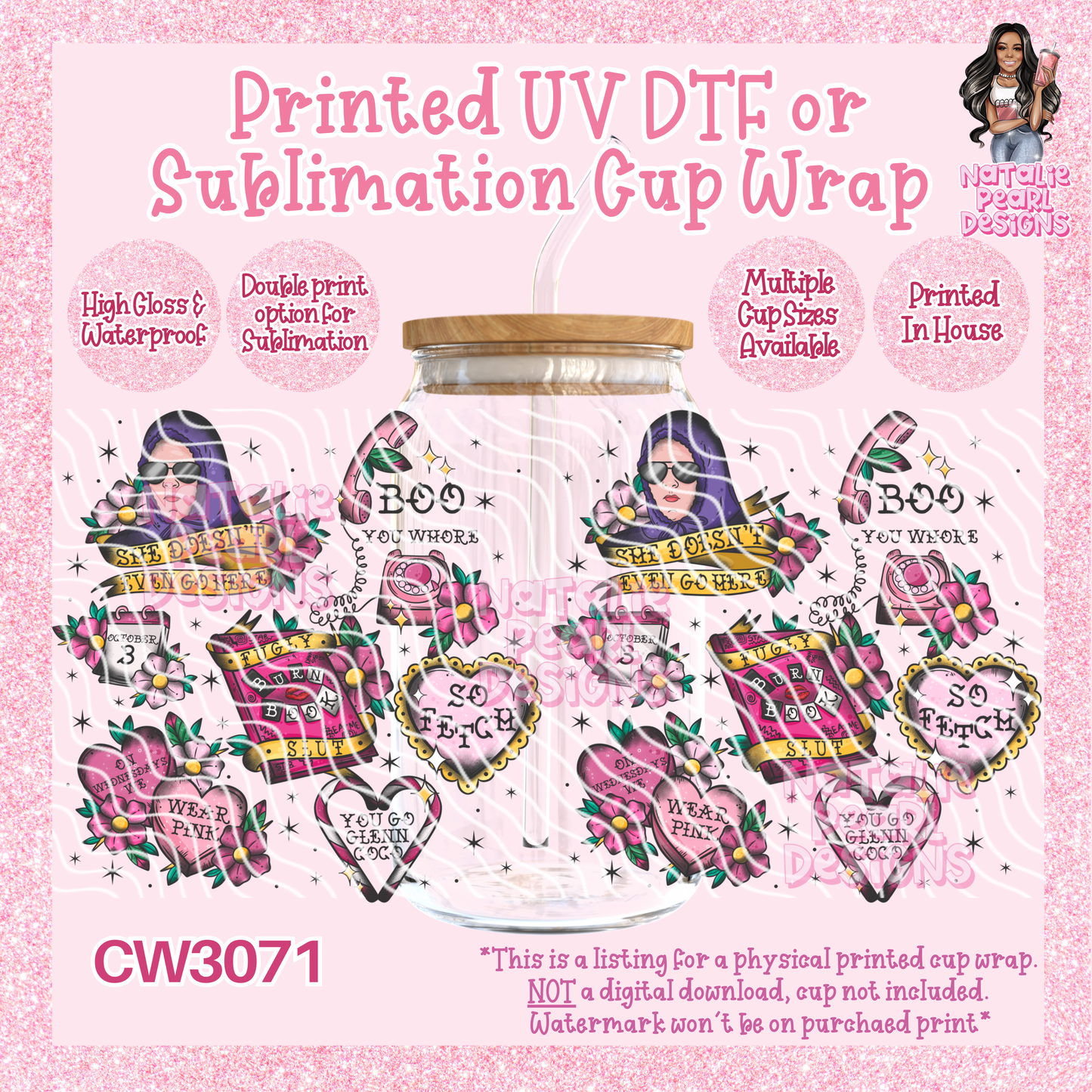 CW3071 UV DTF/SUB Cup Wraps