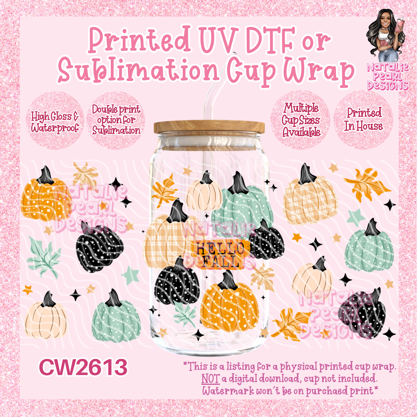 CW2613 UV DTF/SUB Cup Wraps