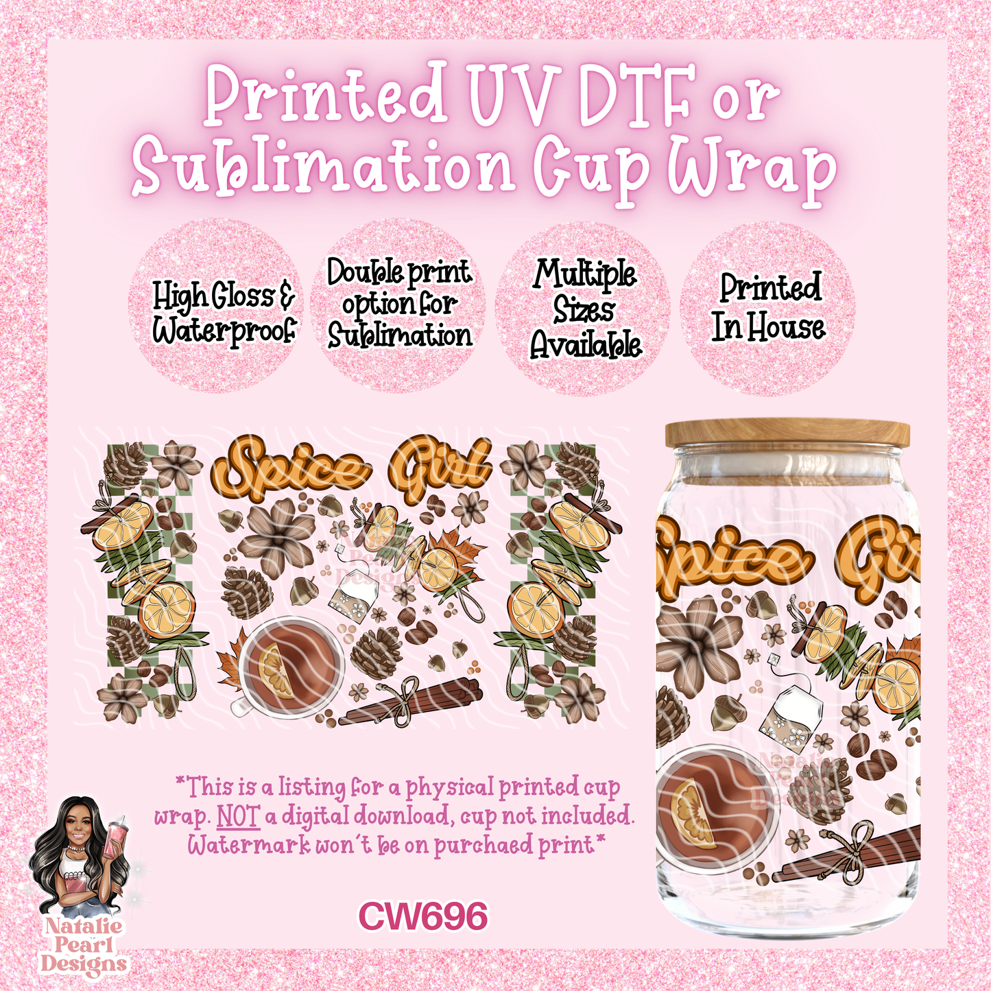 CW696 UV DTF/SUB Cup Wrap
