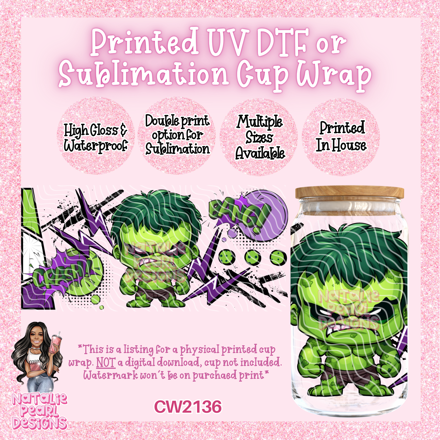 CW2136 UV DTF/SUB Cup Wraps