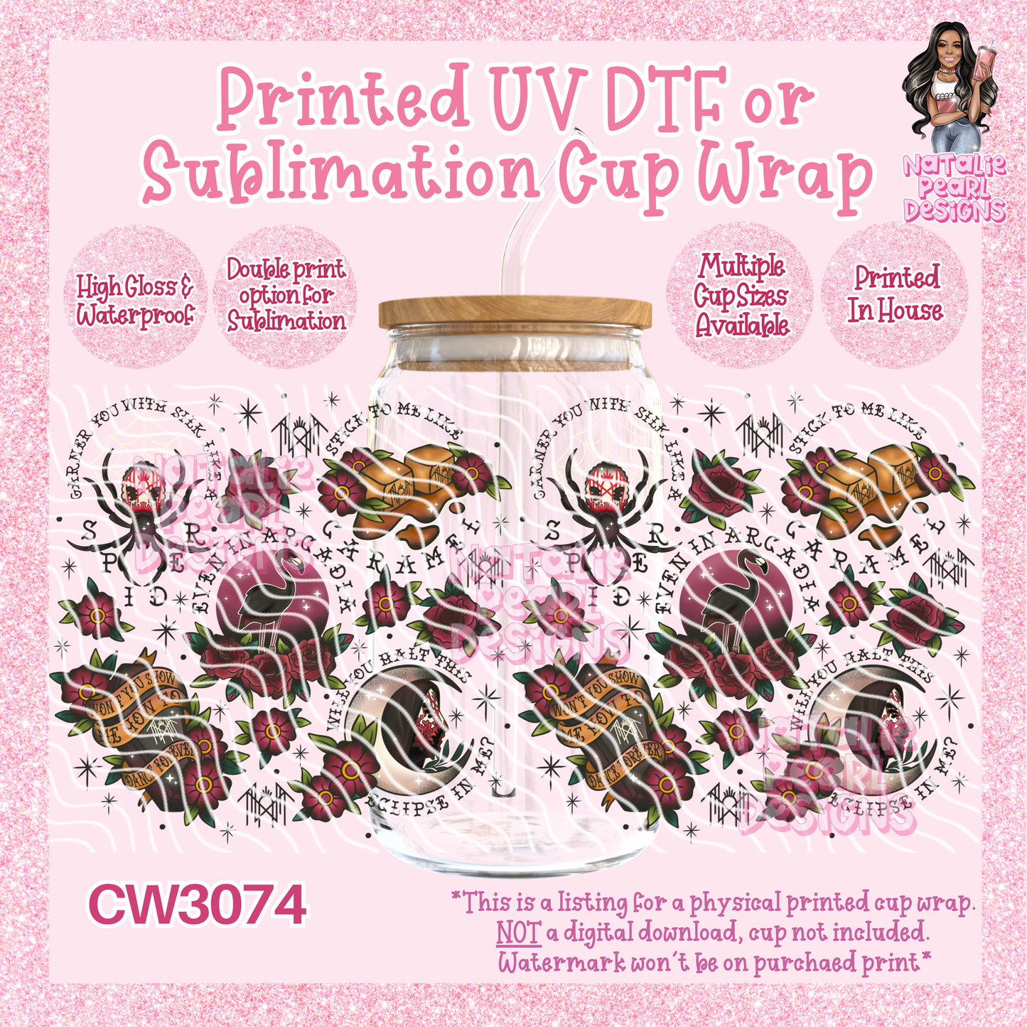 CW3074 UV DTF/SUB Cup Wraps