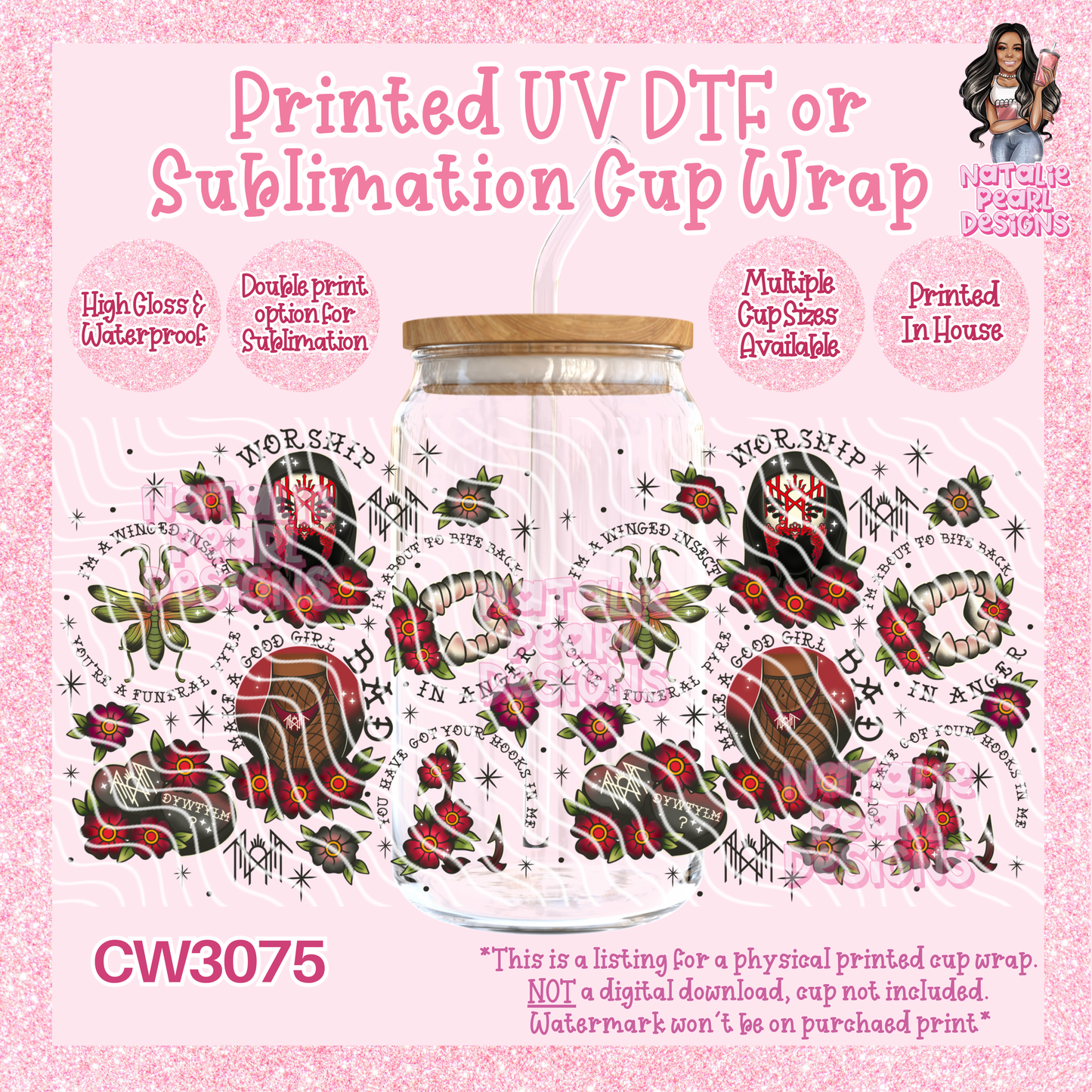 CW3075 UV DTF/SUB Cup Wraps