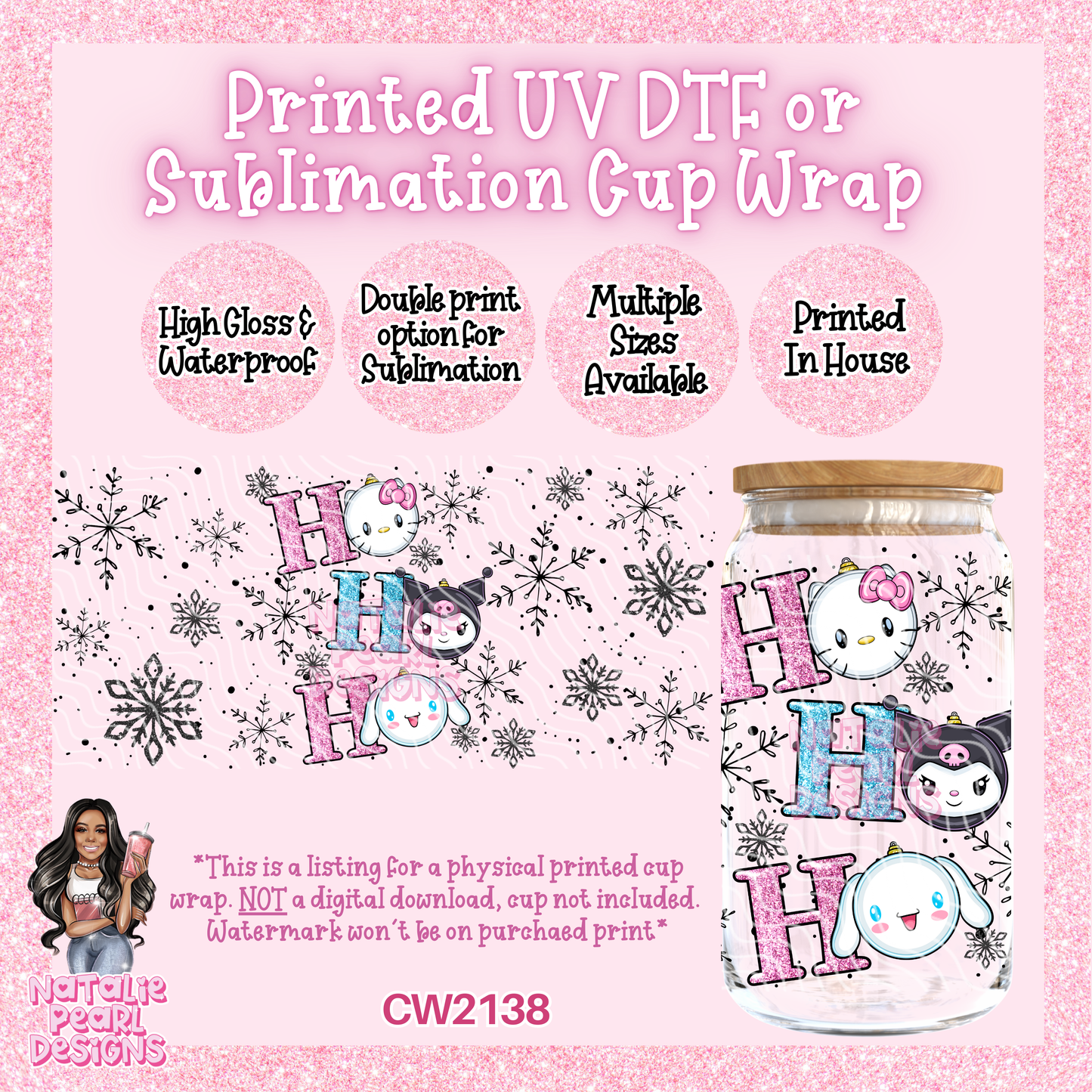 CW2138 UV DTF/SUB Cup Wraps