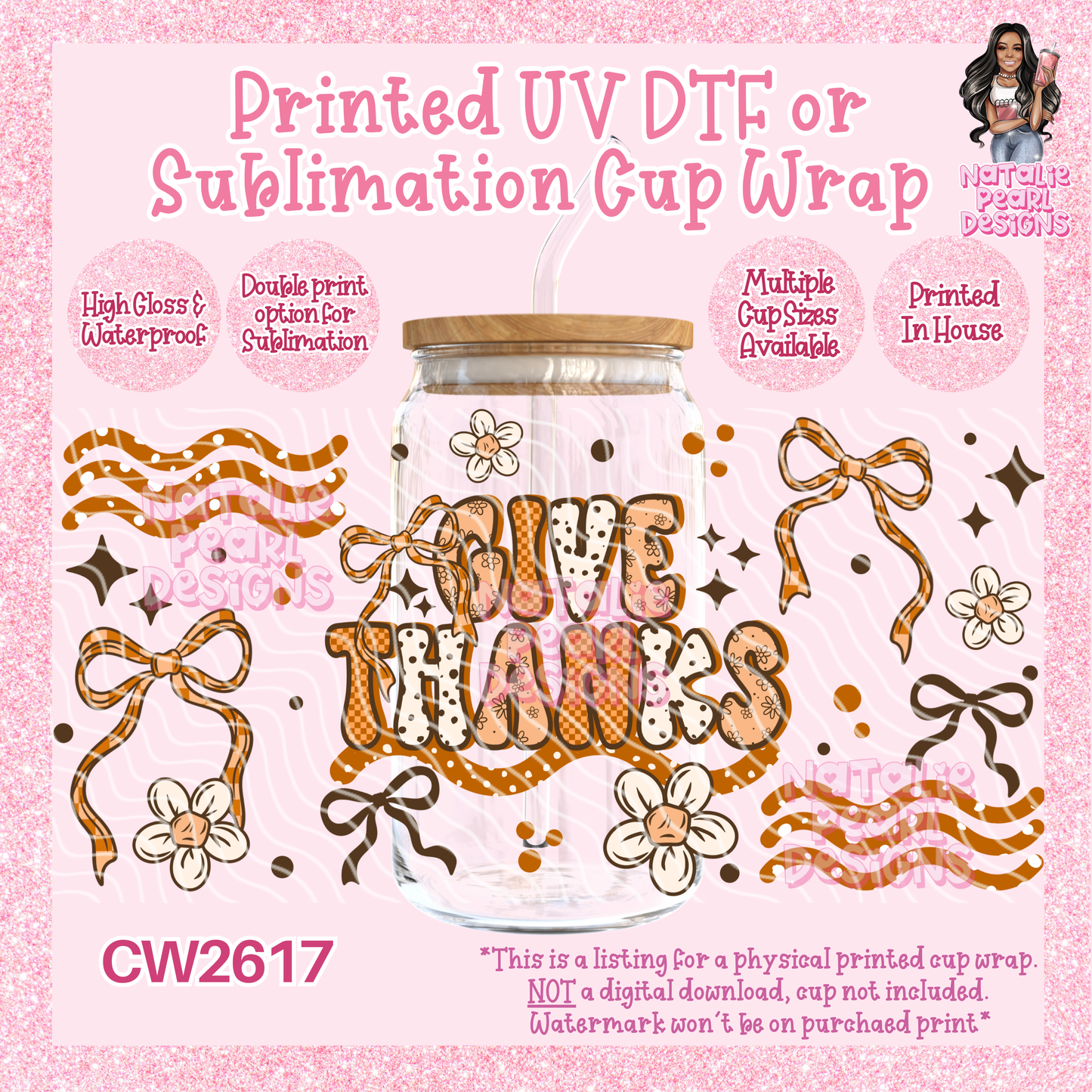 CW2617 UV DTF/SUB Cup Wraps