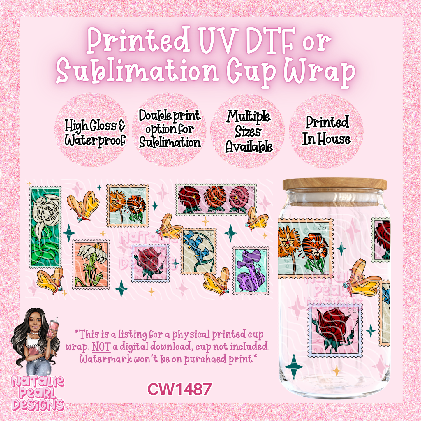 CW1487 UV DTF/SUB Cup Wrap