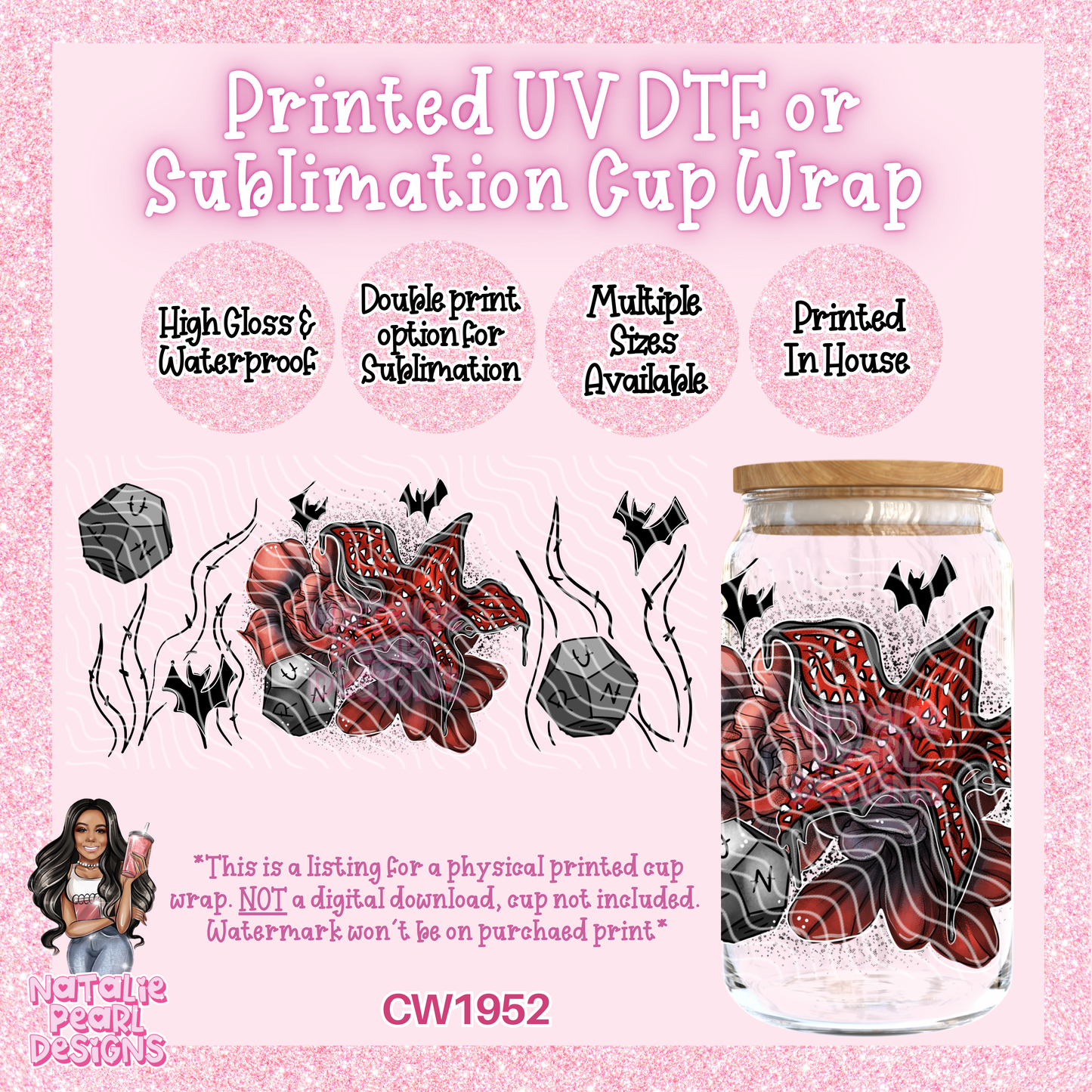 CW1952 UV DTF/SUB Cup Wraps