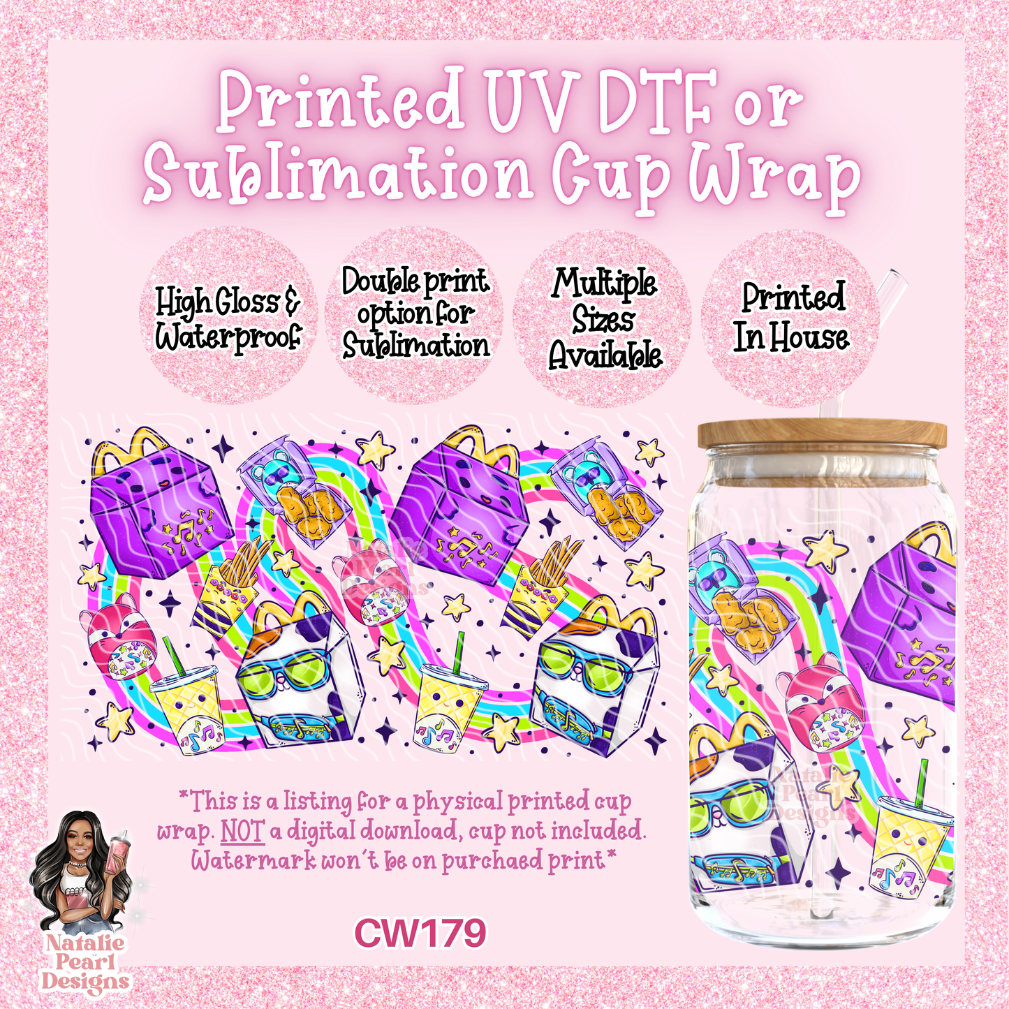 CW179 UV DTF/SUB Cup Wrap