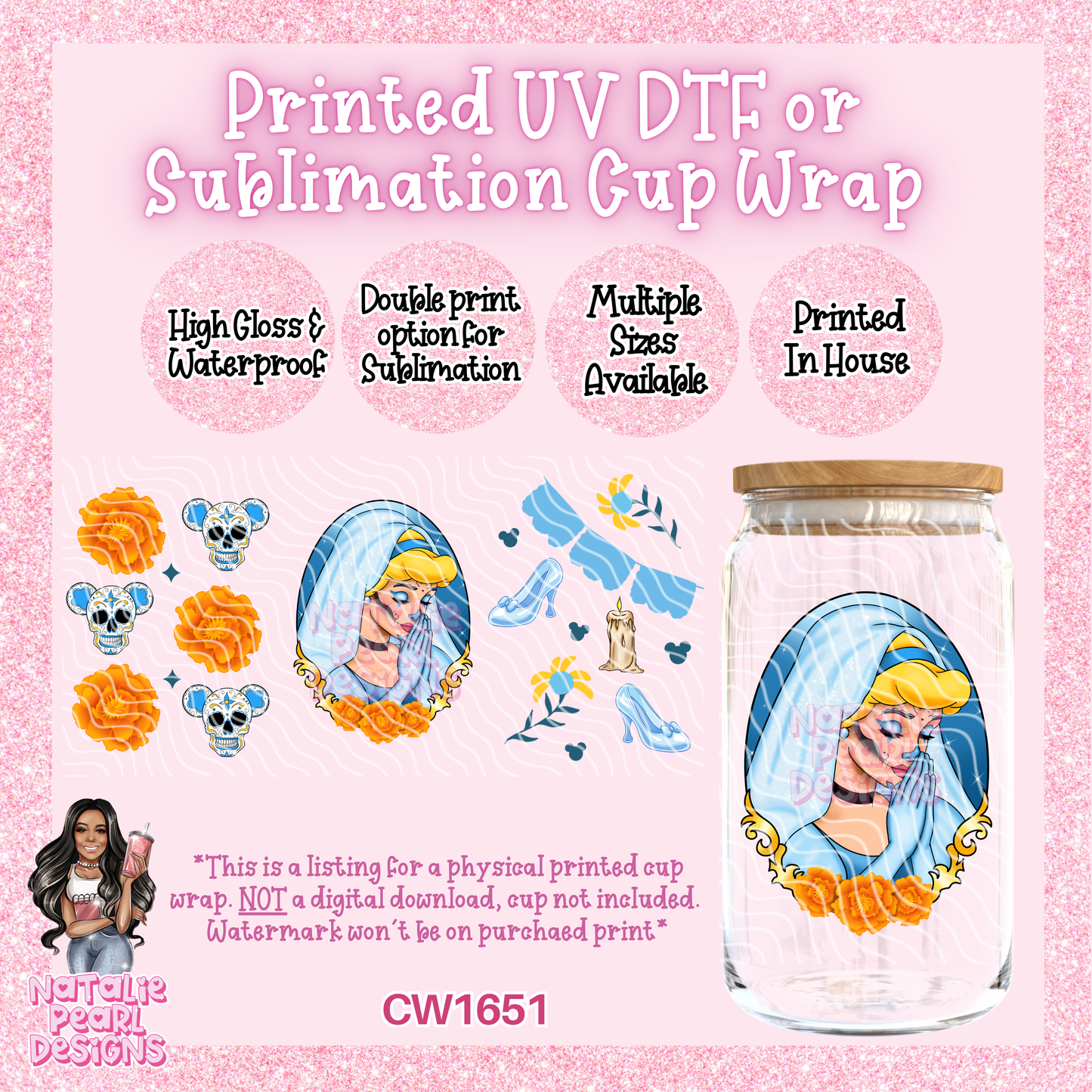 CW1651 UV DTF/SUB Cup Wraps