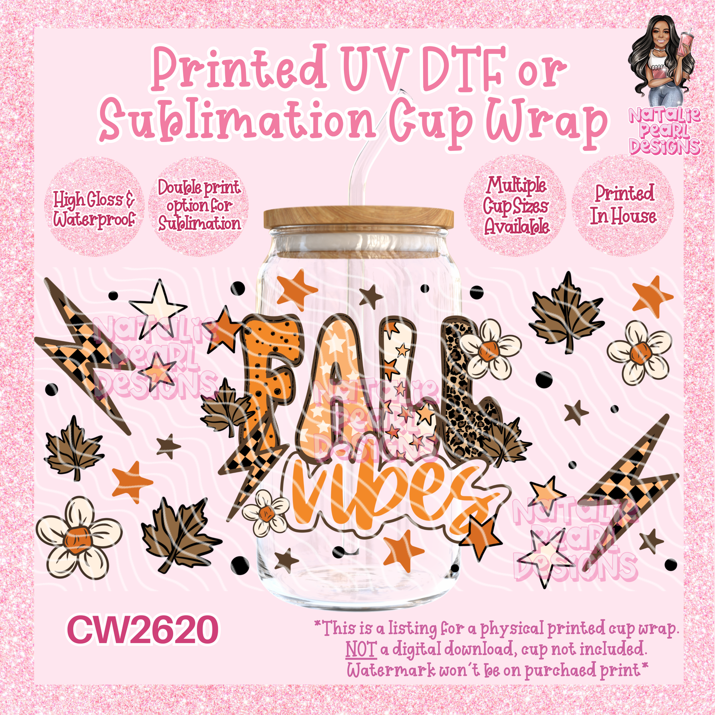 CW2620 UV DTF/SUB Cup Wraps