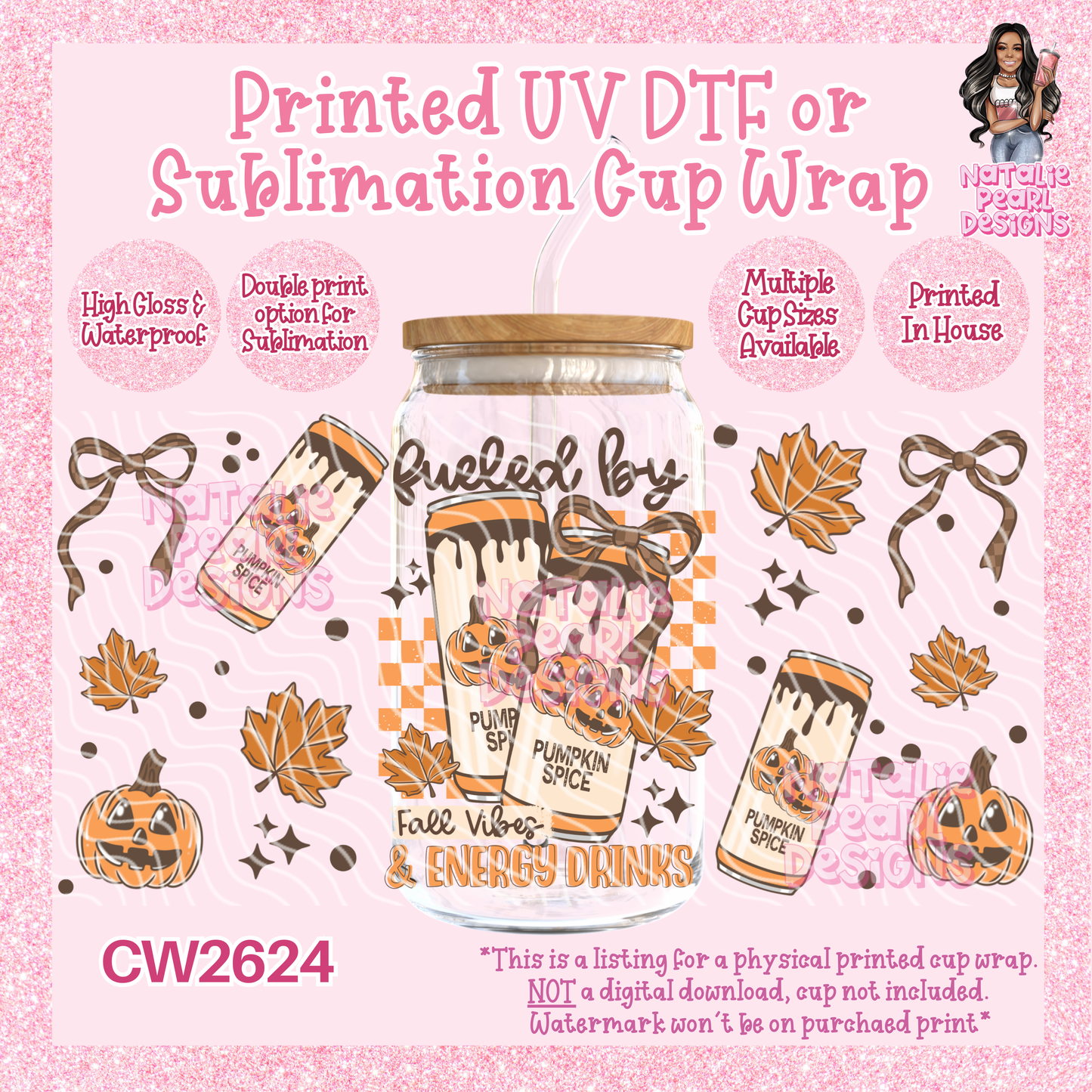 CW2624 UV DTF/SUB Cup Wraps