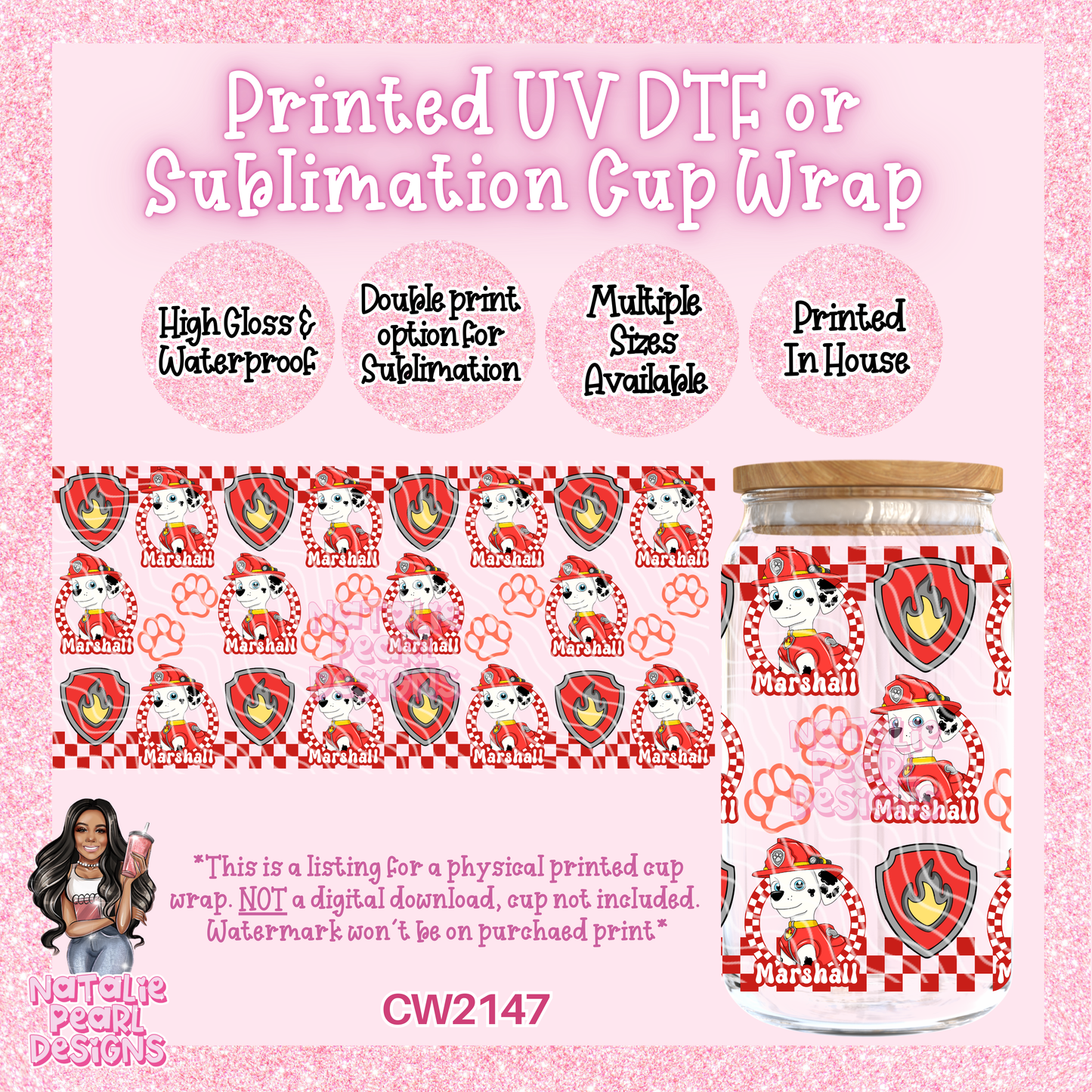 CW2147 UV DTF/SUB Cup Wraps