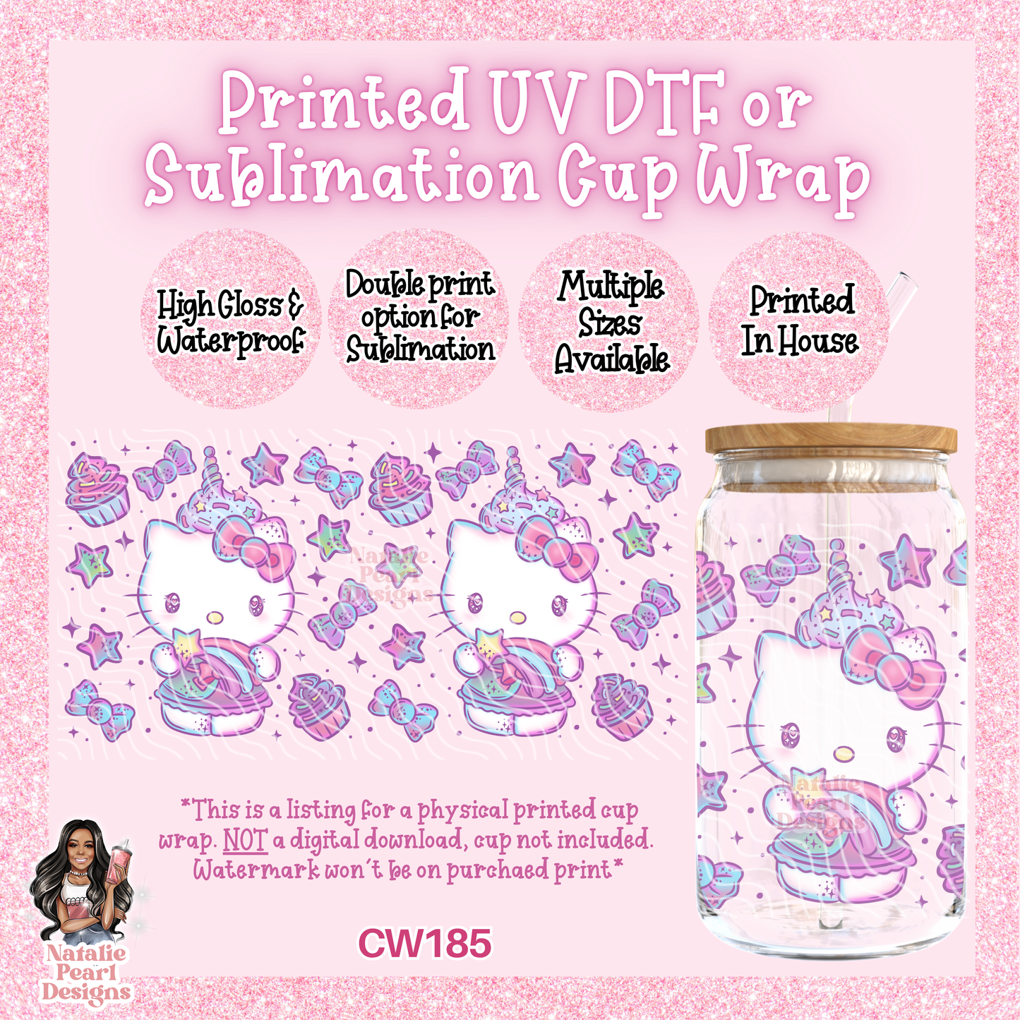 CW185 UV DTF/SUB Cup Wrap