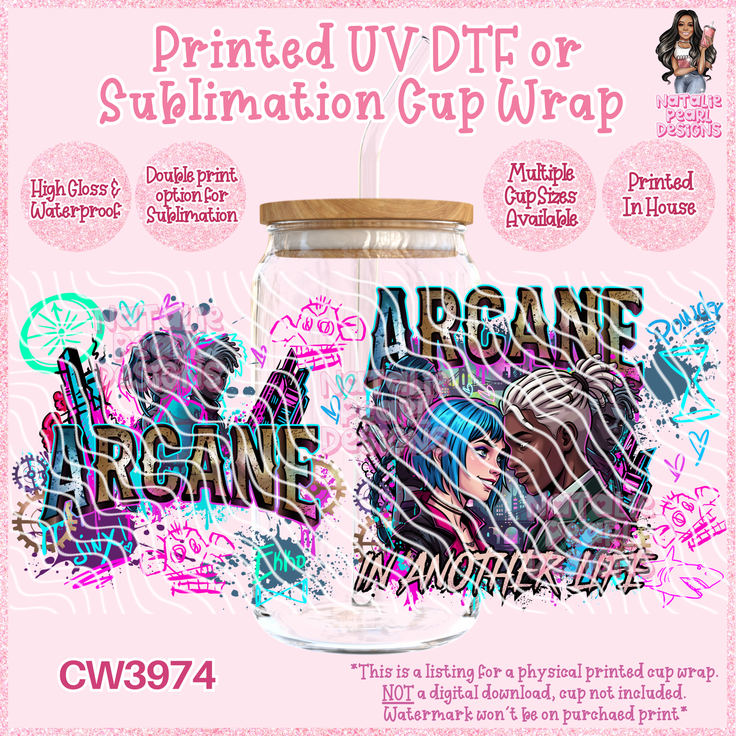 CW3974 UV DTF/SUB Cup Wraps