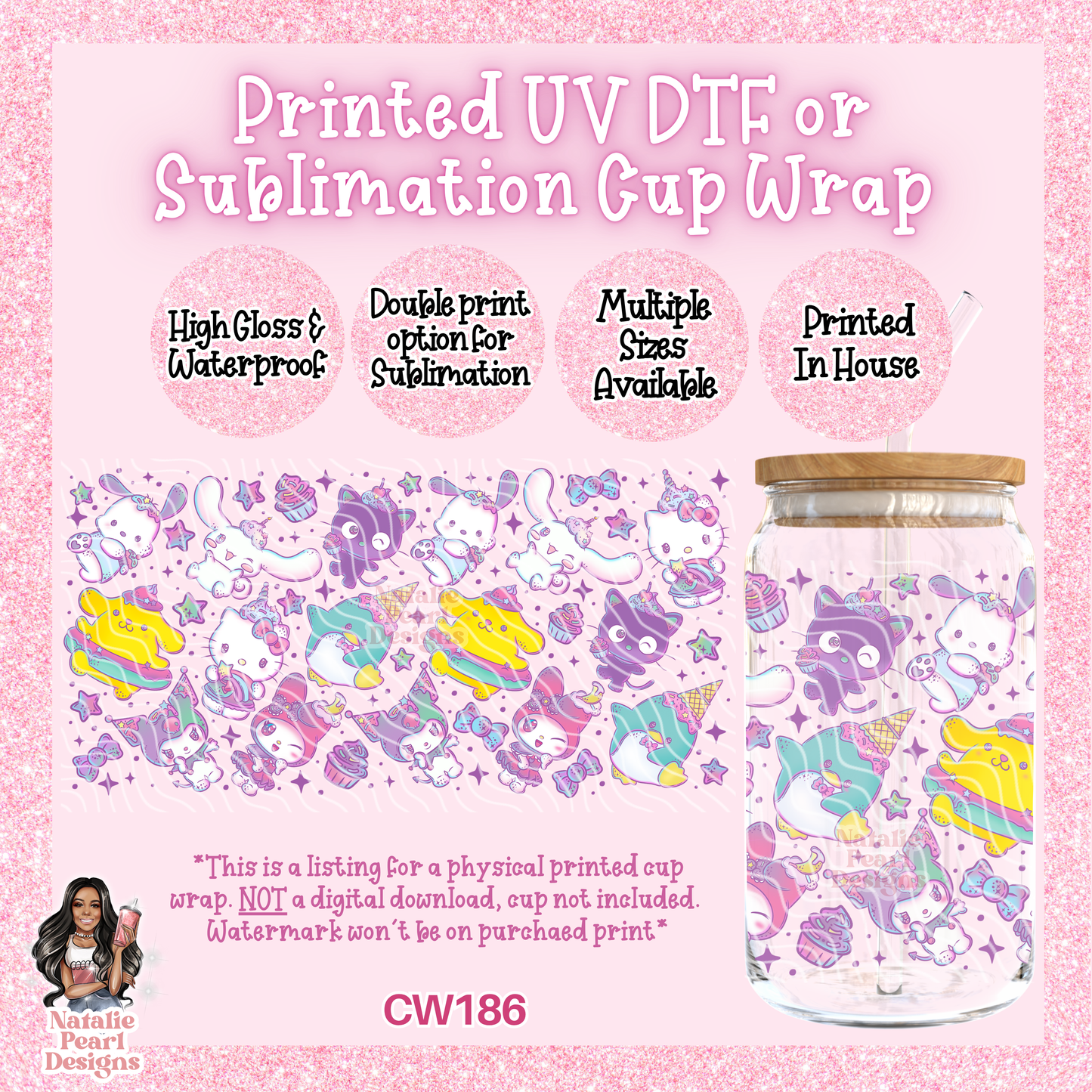 CW186 UV DTF/SUB Cup Wrap